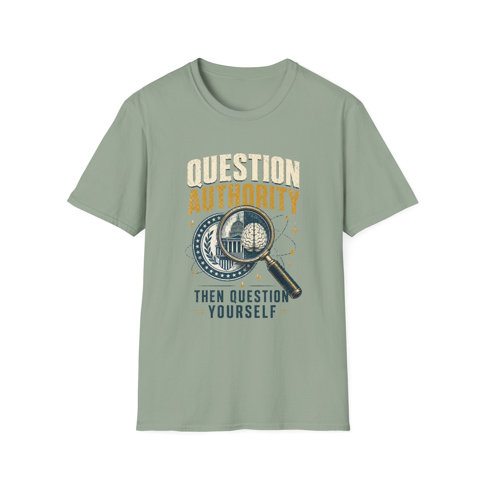 Question Authority T-Shirt — Vintage Science & Skepticism Graphic Tee