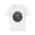 Critical Thinking Club T-Shirt – Vintage Magnifying Glass Design (Since The First Question)