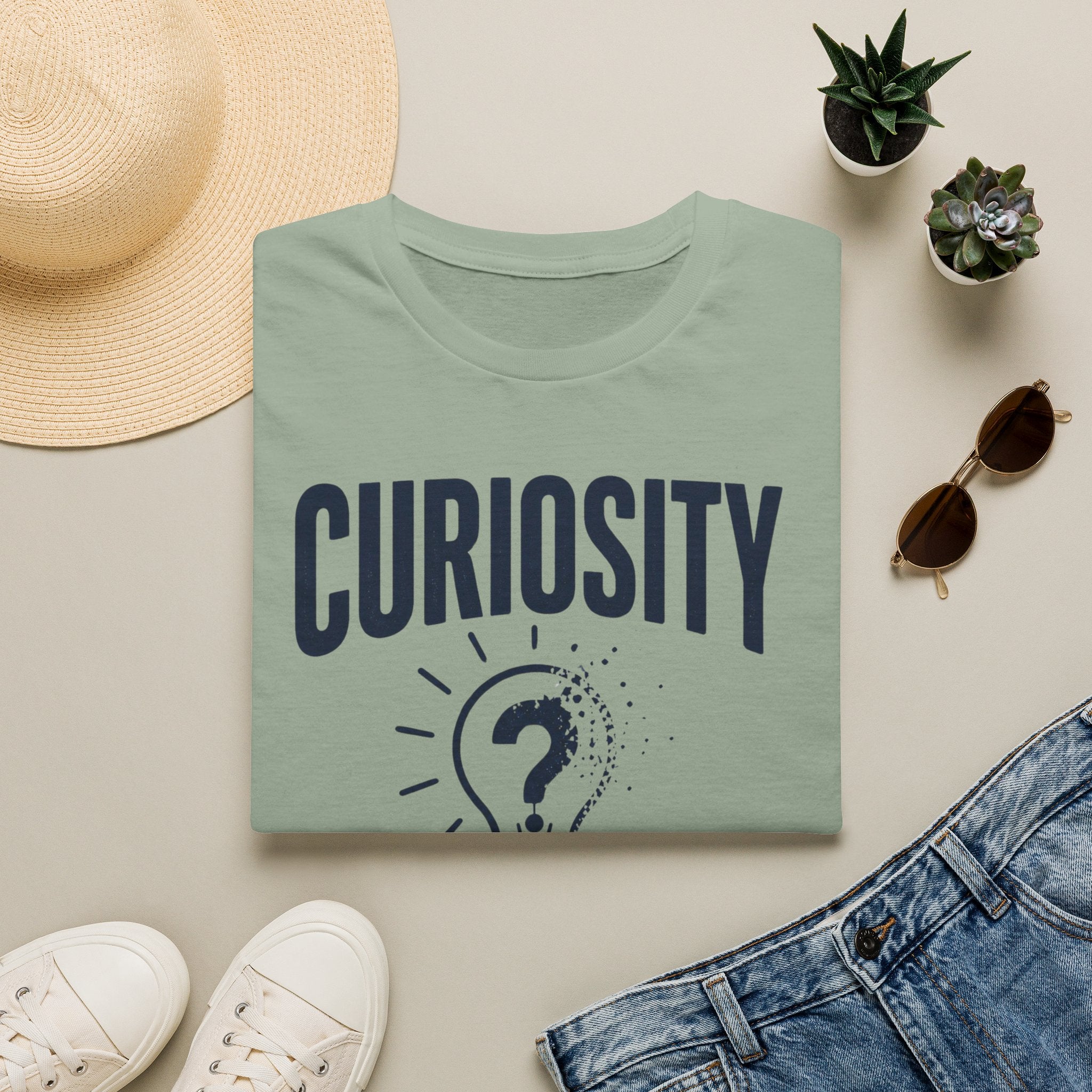 Curiosity T-Shirt — “Curiosity Dies With Complacency” Inspirational Graphic Tee