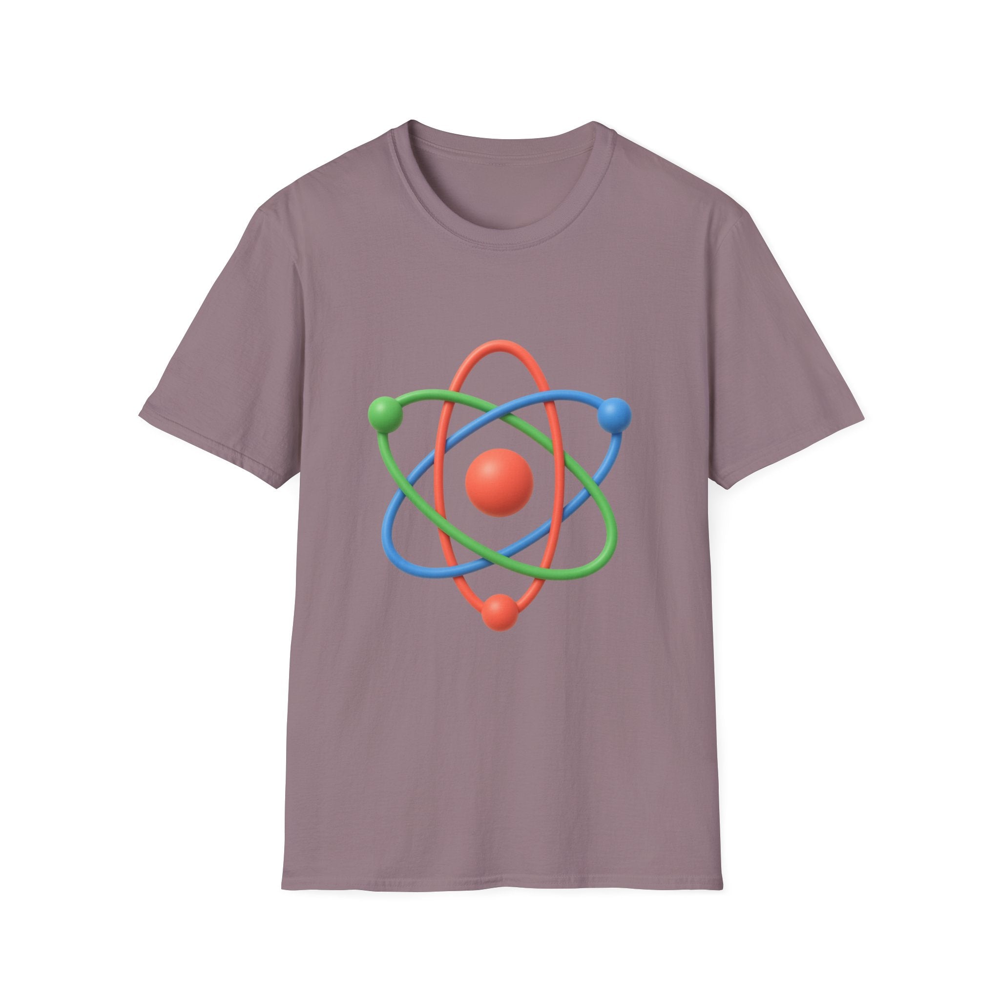 Atom Science T‑Shirt — Colorful 3D Atom Graphic Tee for Science Lovers