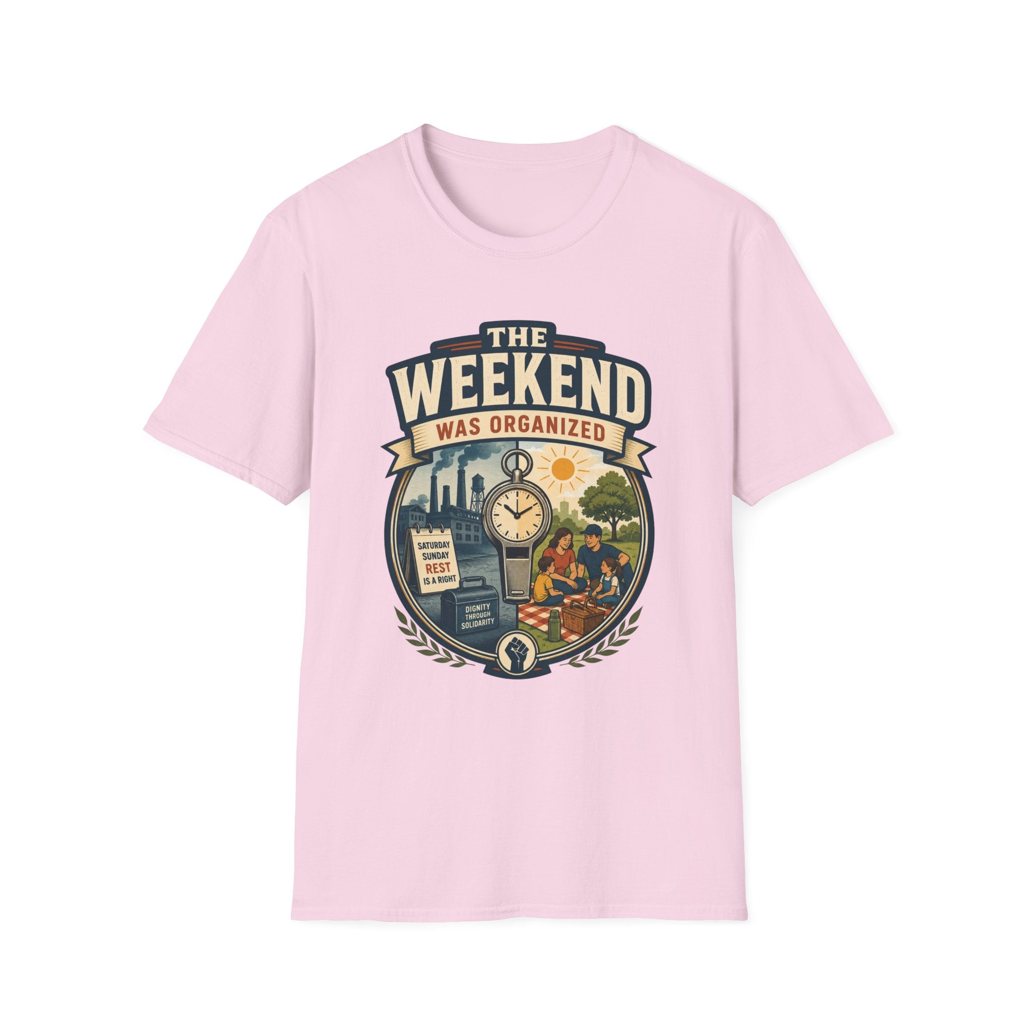 "The Weekend Was Organized" Graphic Tee (Relaxed Retro Travel Vibe)