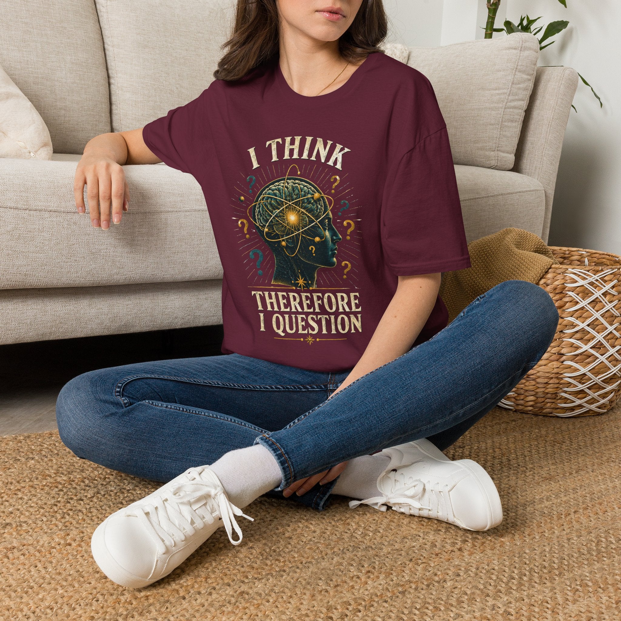 Questioning Mind T-Shirt — I Think Therefore I Question Graphic Tee
