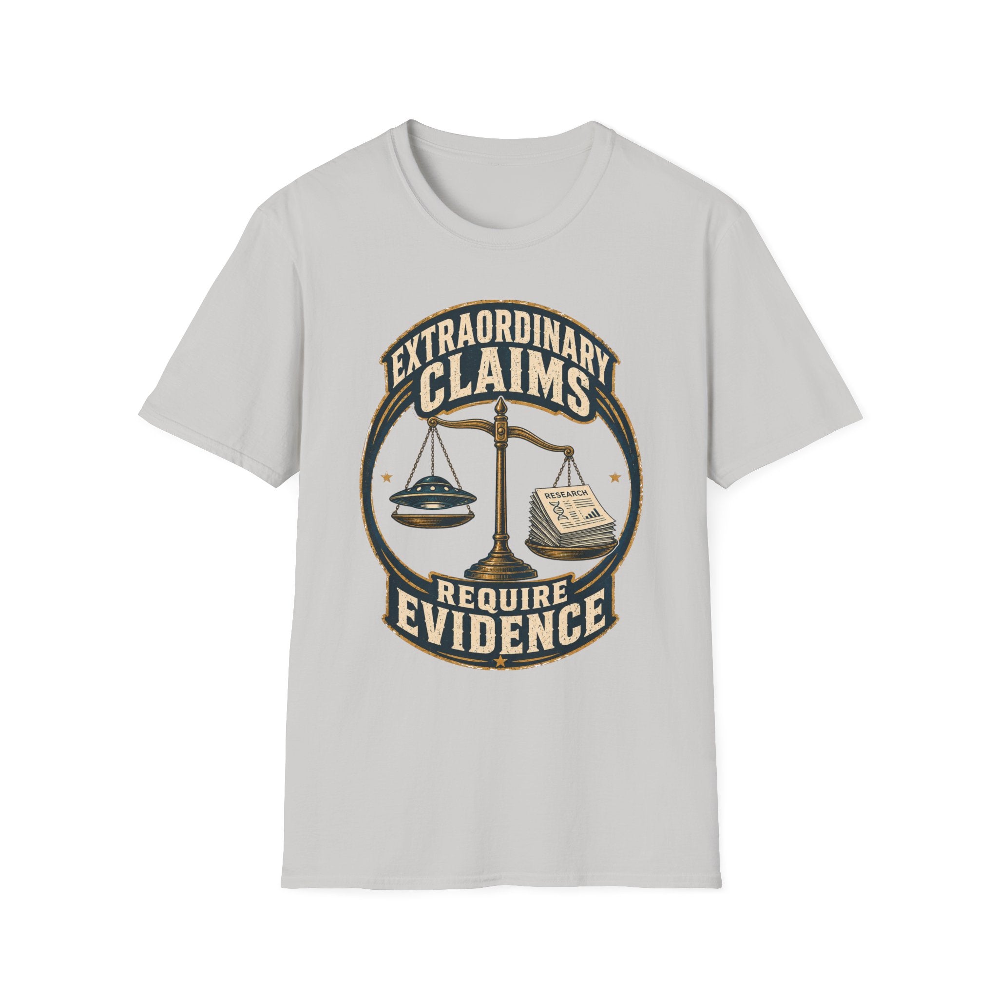 T-Shirt — “Extraordinary Claims Require Evidence” Skeptic Science Tee