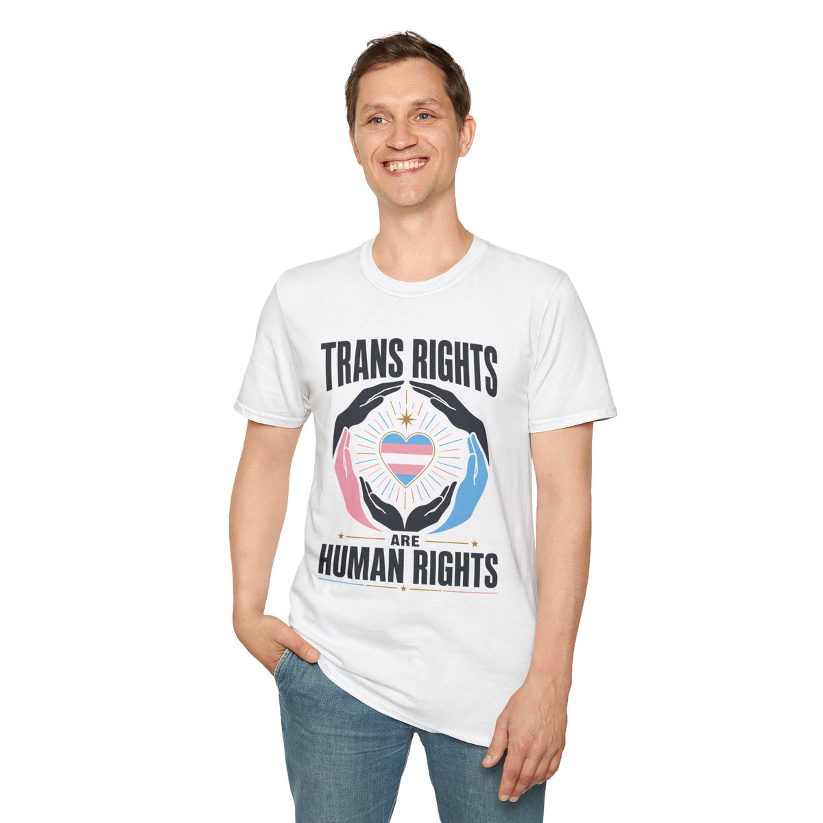 Trans Rights T-Shirt — "Trans Rights Are Human Rights" Pride Tee