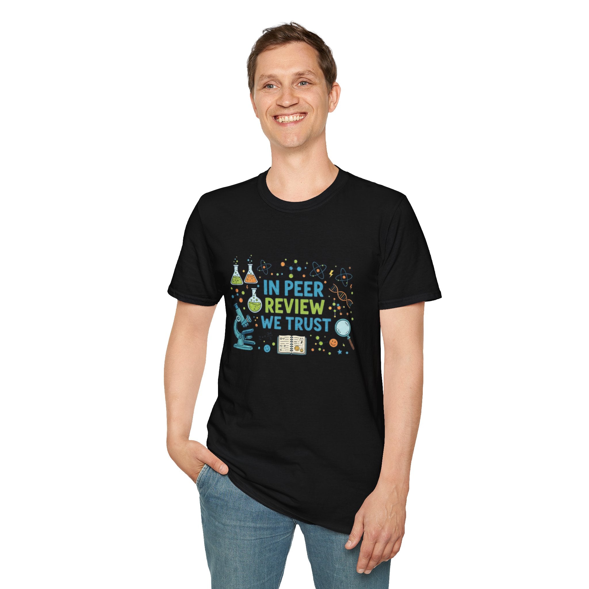 Science T-Shirt — "In Peer Review We Trust" Graphic Tee for Researchers & Science Lovers