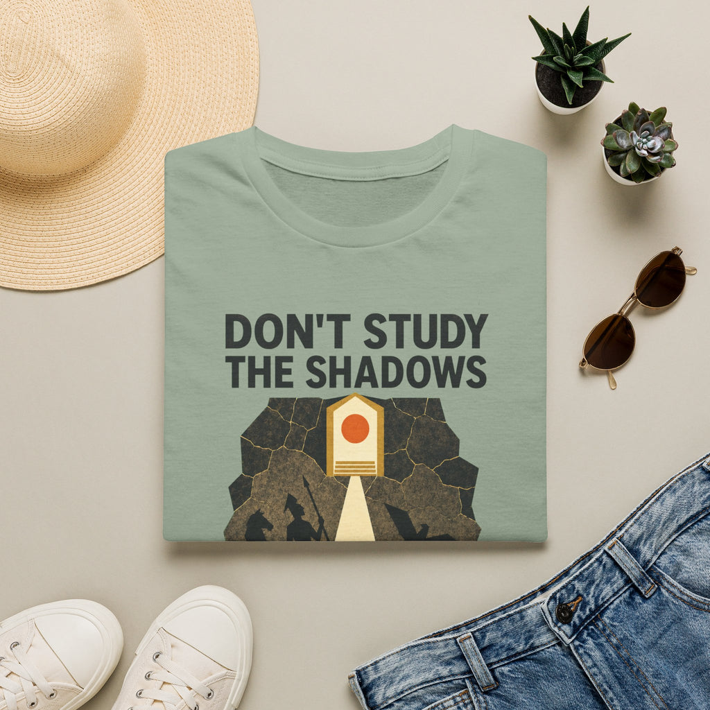 "Don't Study the Shadows, Find the Light" Inspirational Graphic Tee