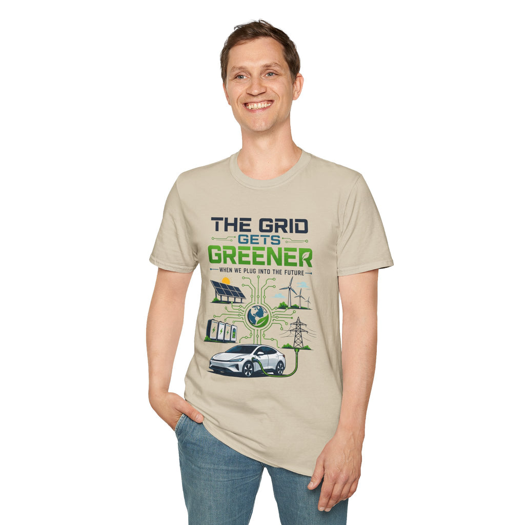 "The Grid Gets Greener" Eco Renewable Energy Tee