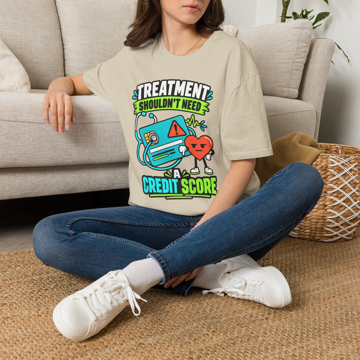 'Treatment Shouldn't Need Credit Score' Medical Justice Graphic Tee