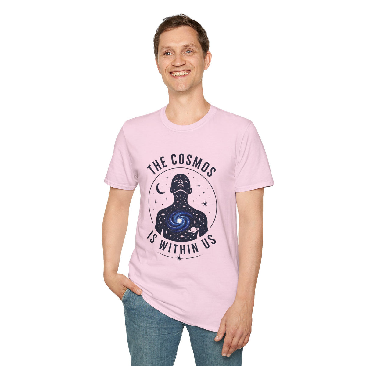 Cosmos Graphic Tee — "The Cosmos Is Within Us" Spiritual Astronomy Shirt