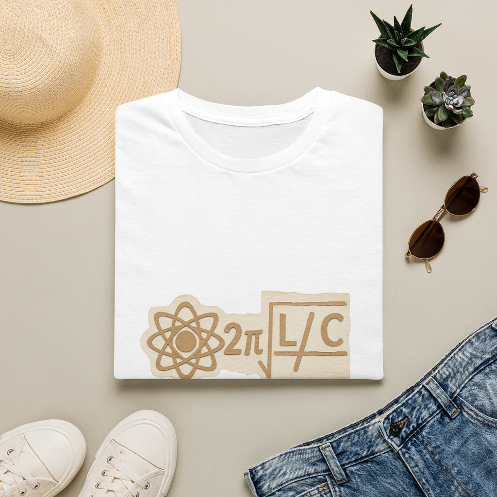 Physics Joke T-Shirt — '2π L/C' Retro Atom Graphic (I Used My Game to Be Here)