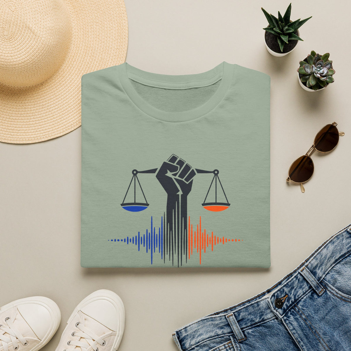 "Staying Silent Enables Injustice" Justice Fist Graphic Tee