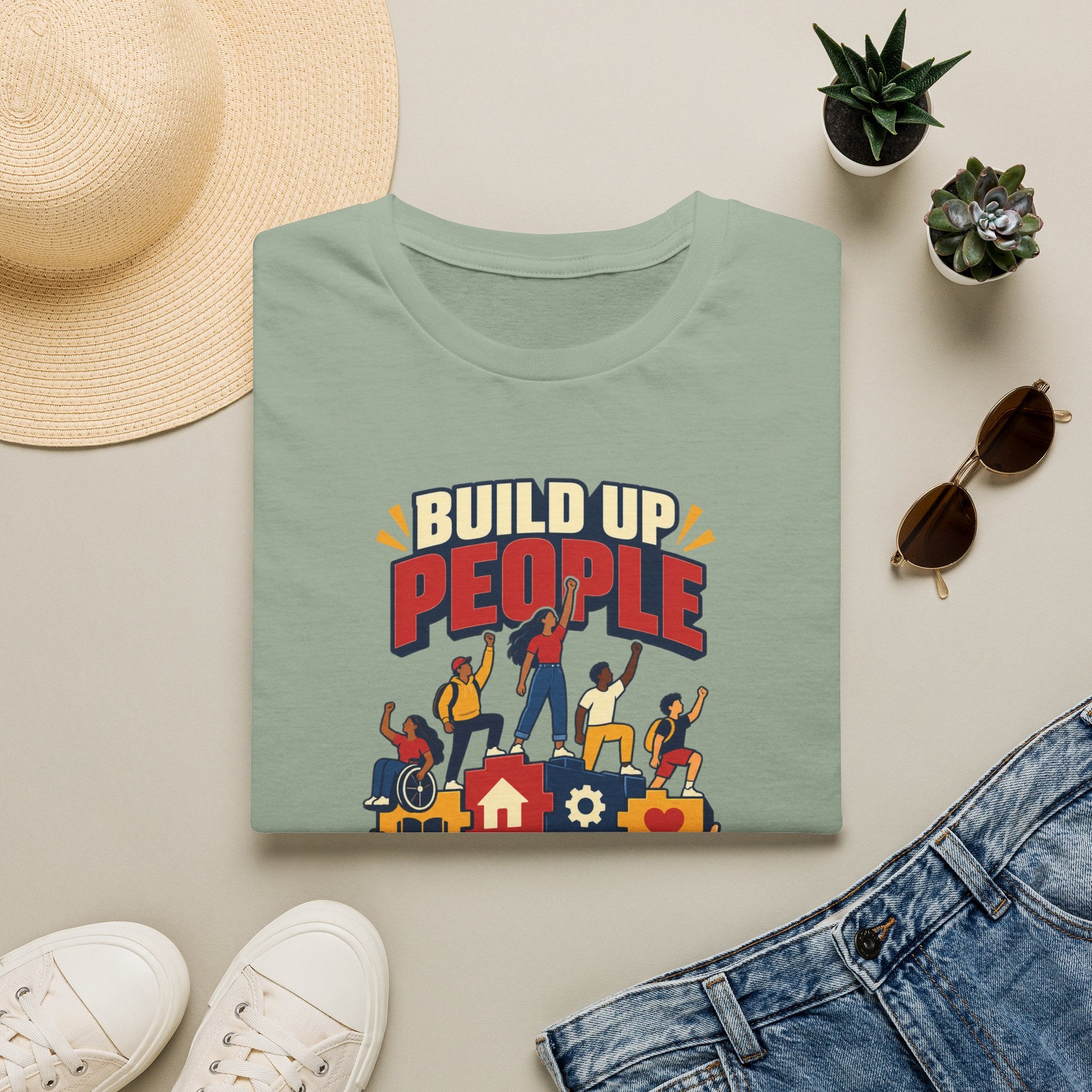 "Build Up People Not Prisons" Social Justice Graphic Tee