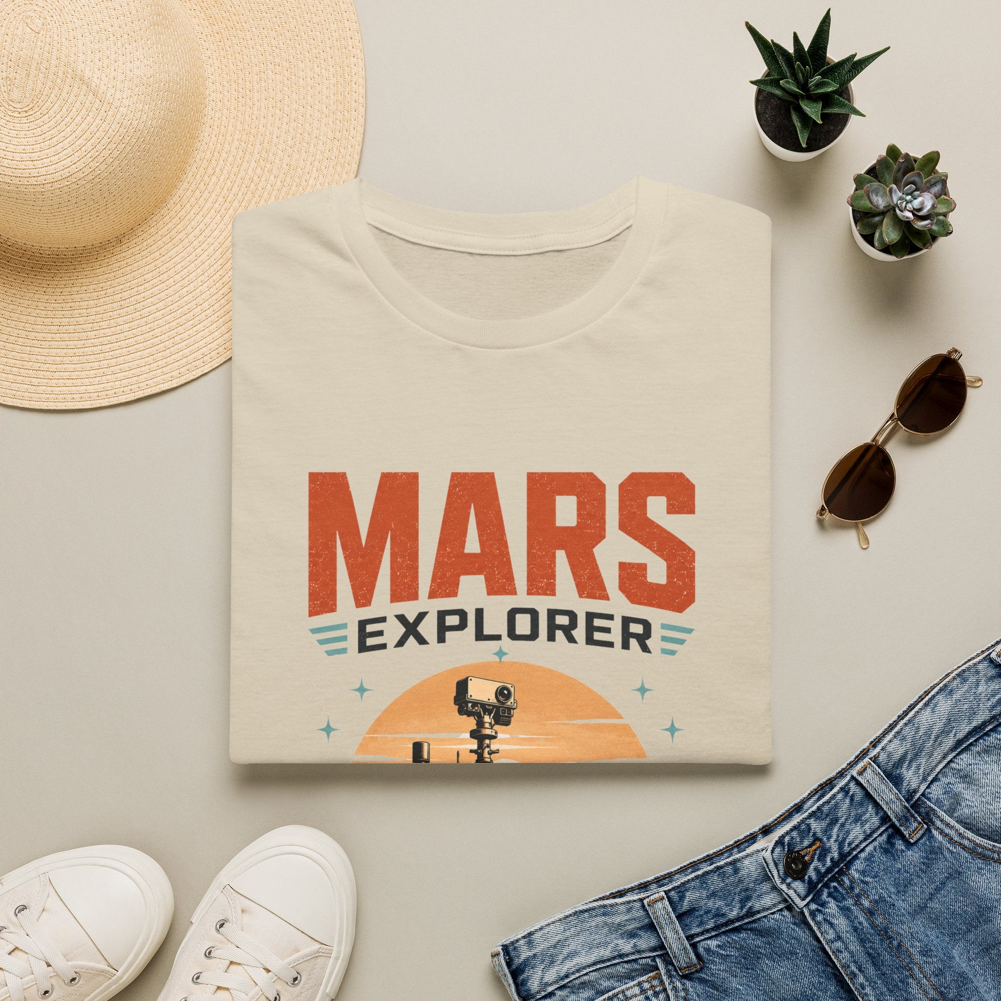 Mars Explorer T-Shirt — Retro Space Rover Graphic Tee