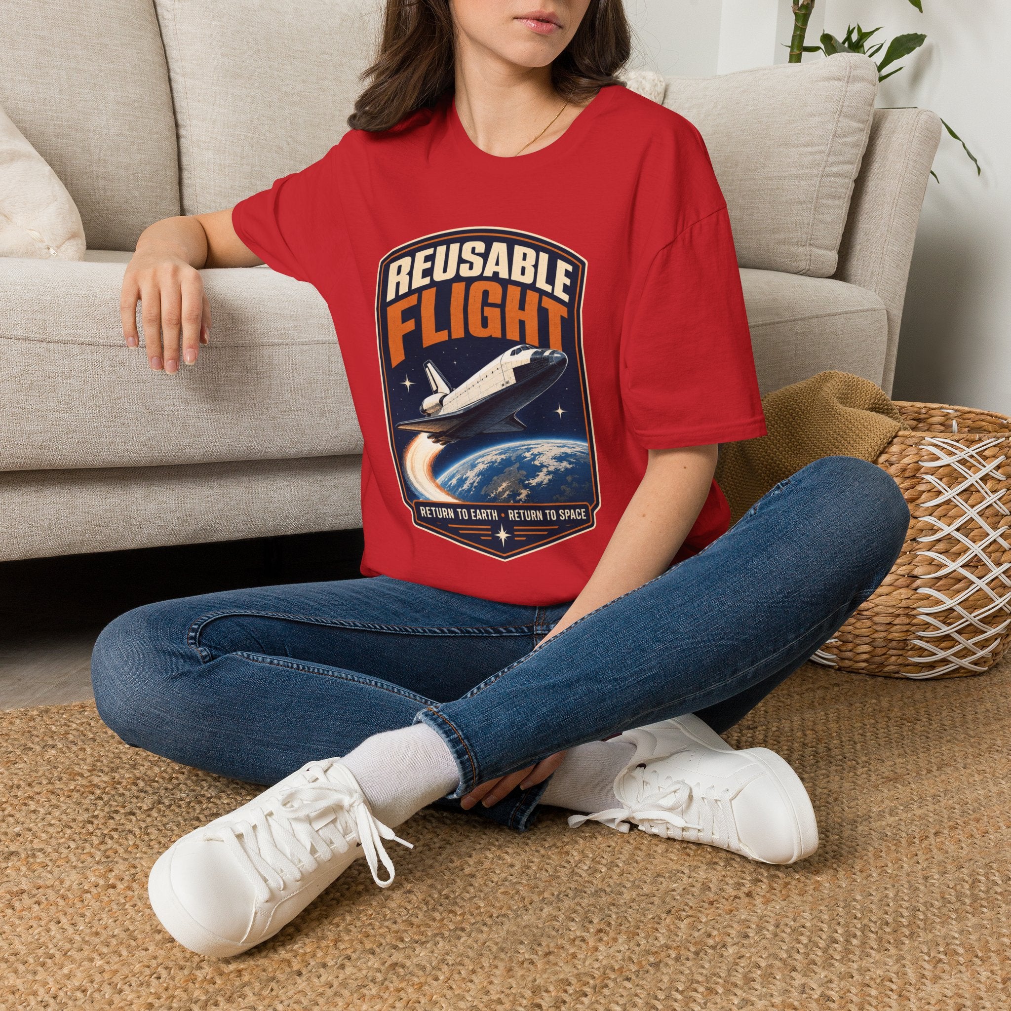 Reusable Flight T-Shirt — Space Shuttle Retro Graphic Tee