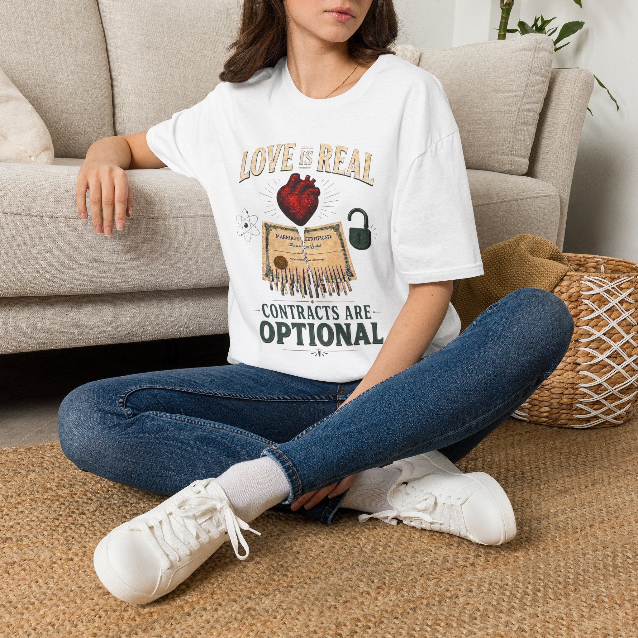 Love Is Real, Contracts Are Optional Graphic Tee