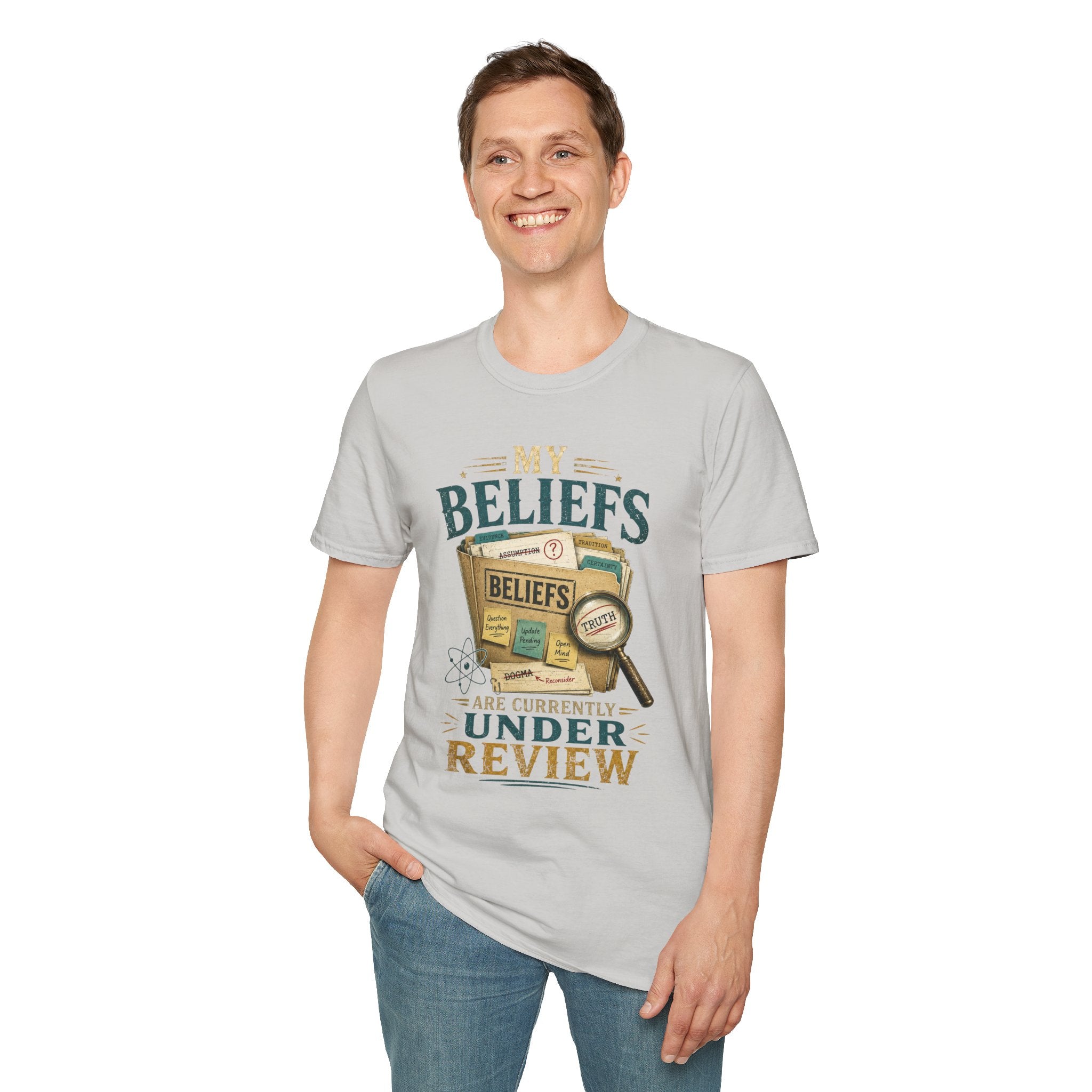 "My Beliefs Are Currently Under Review" Graphic Tee