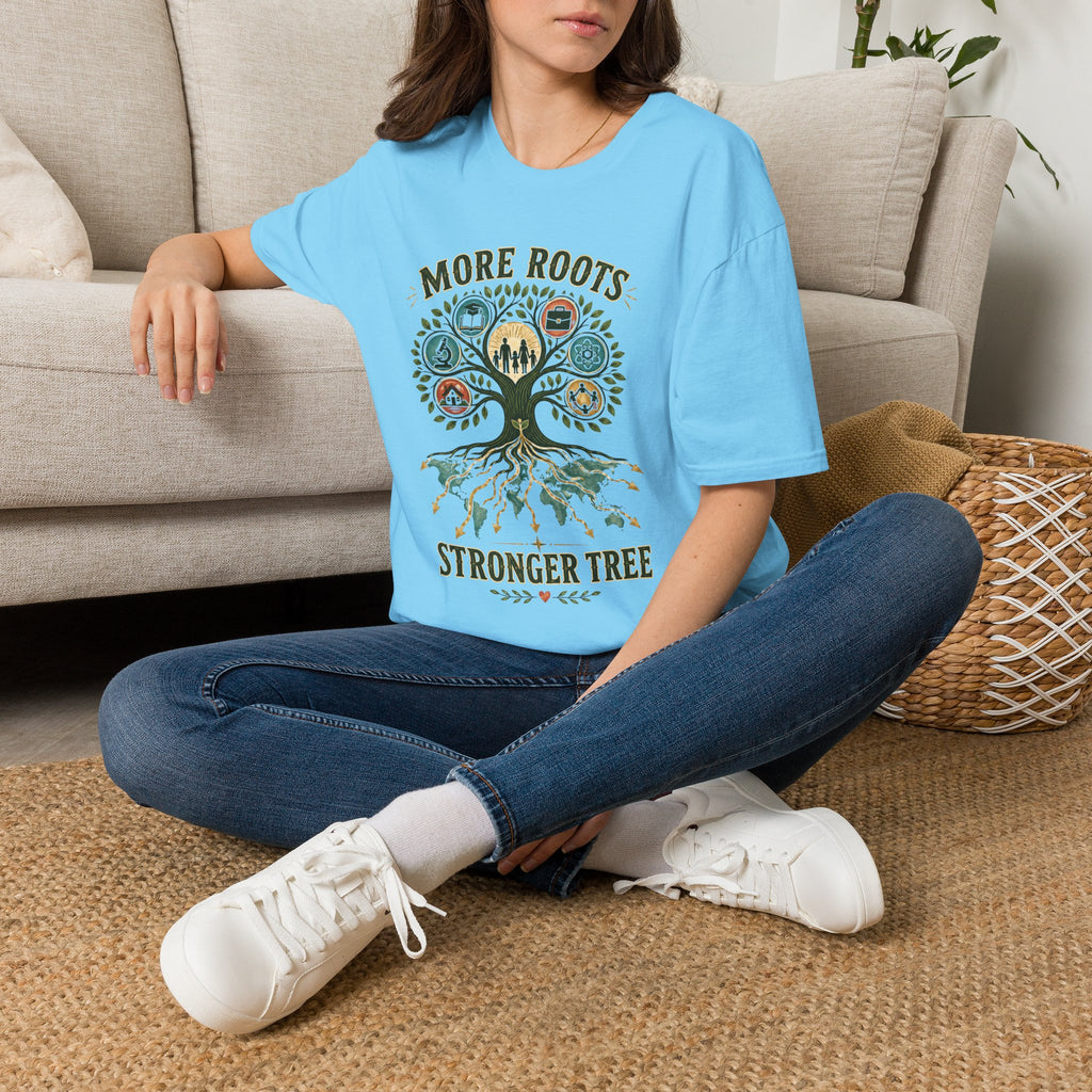 More Roots Stronger Tree T-Shirt — Family Heritage Tree Graphic Tee