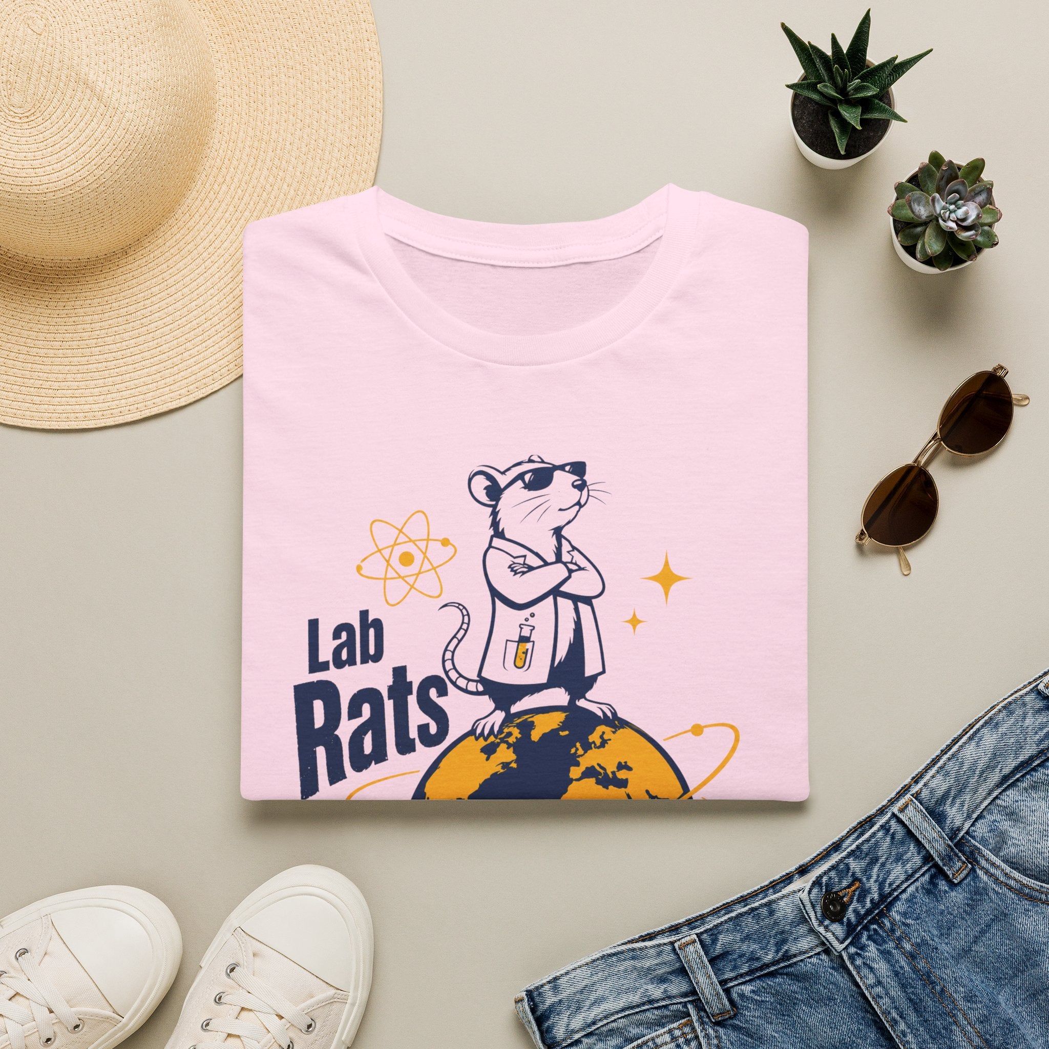 Lab Rats Run the Planet T-Shirt — Cute Scientist Rodent Graphic Tee