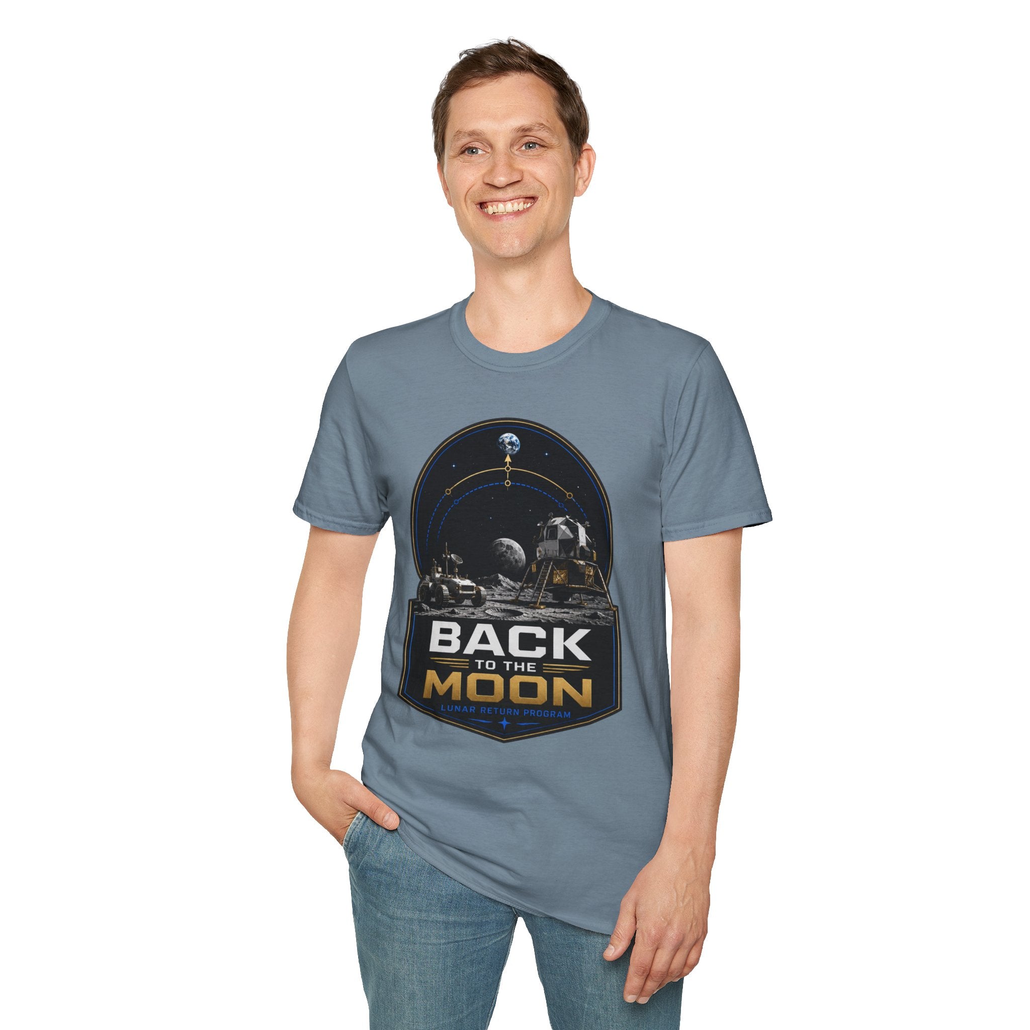 Back to the Moon T-Shirt — Lunar Mission Retro Space Tee