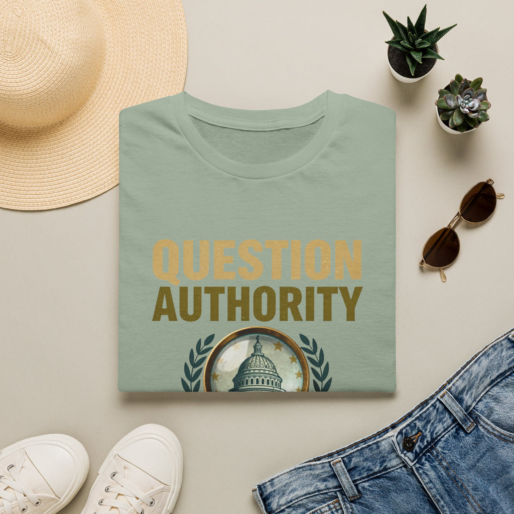 Question Authority T-Shirt — "Question Authority, Then Question Yourself" Political Statement Tee