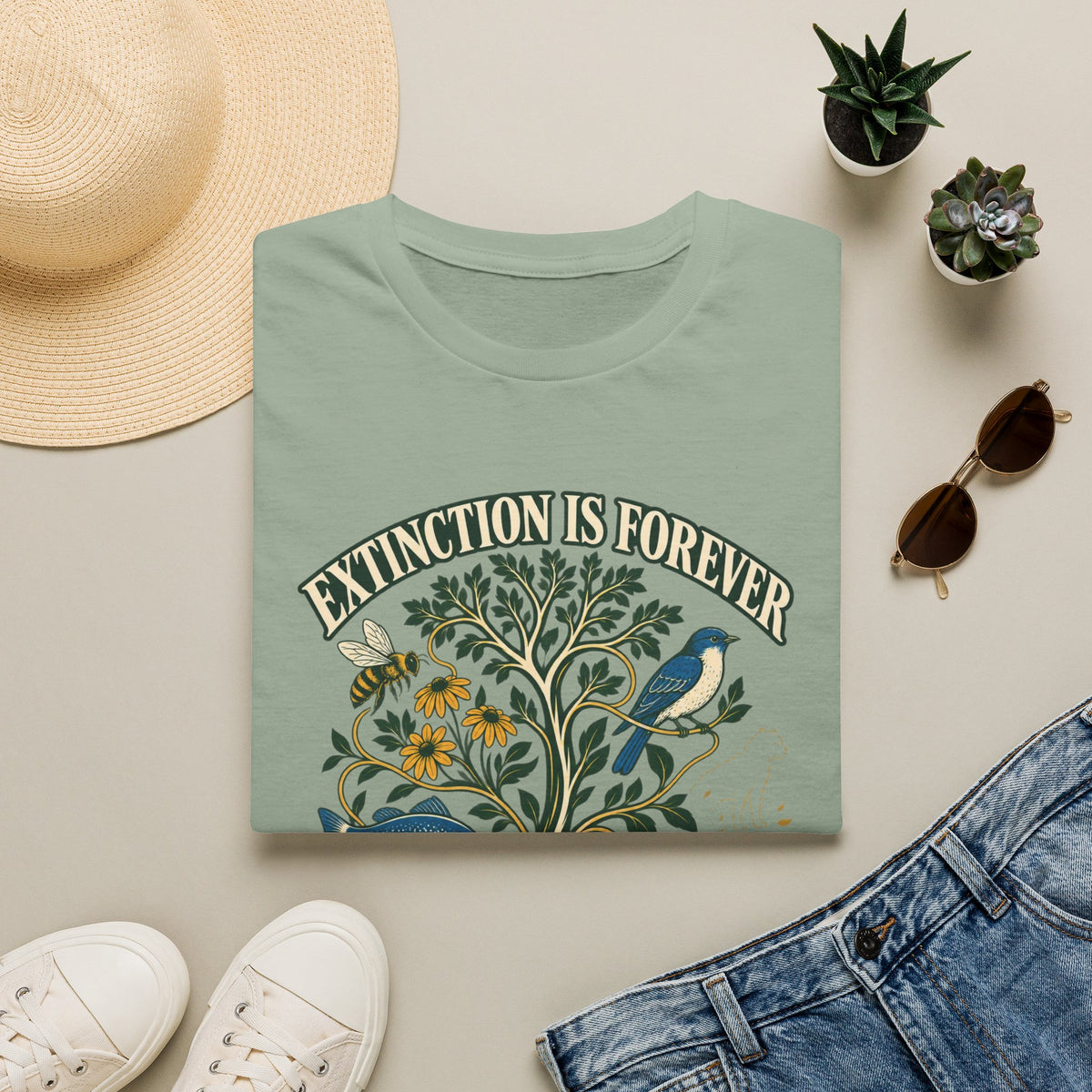 "Extinction Is Forever" Nature Conservation Graphic Tee