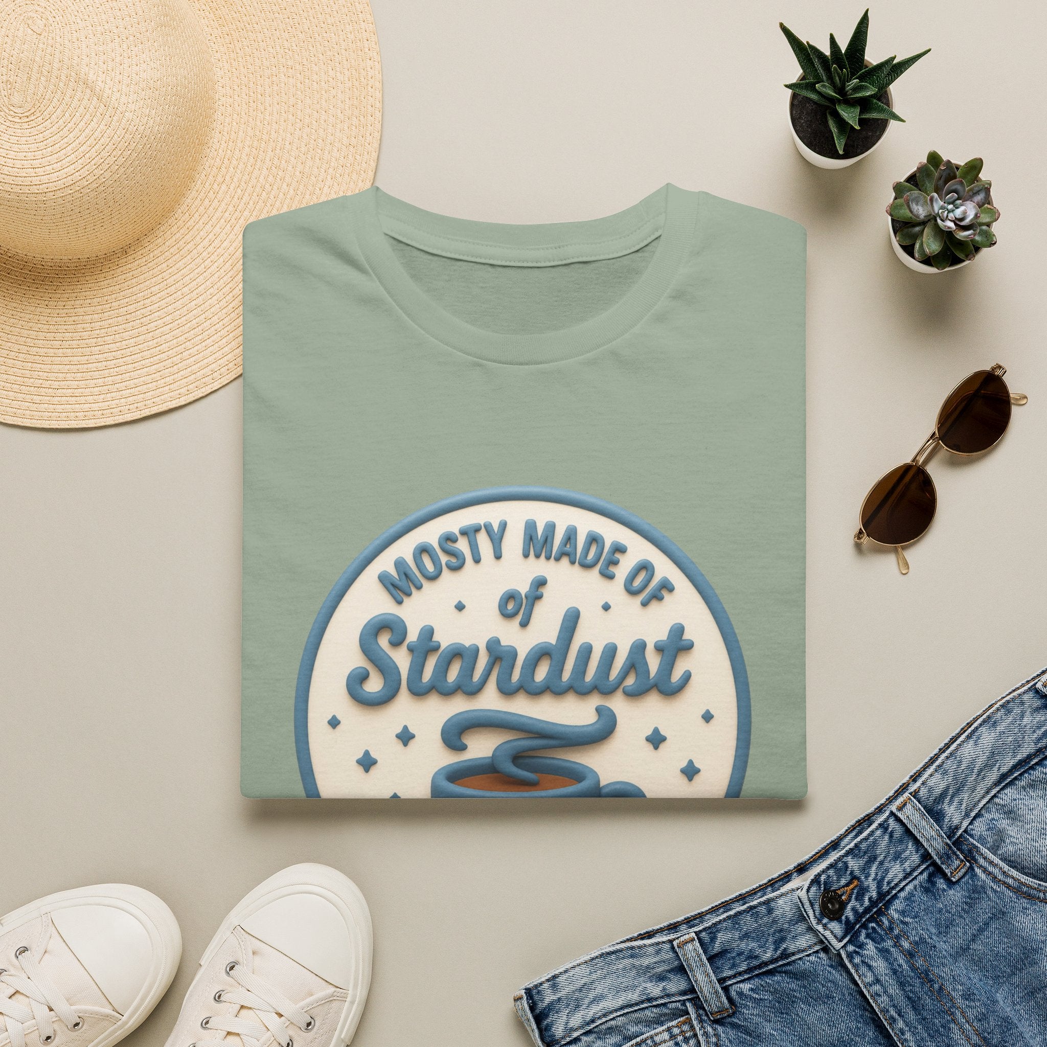 Stardust & Coffee T-Shirt – "Mostly Made of Stardust" Retro Graphic Tee