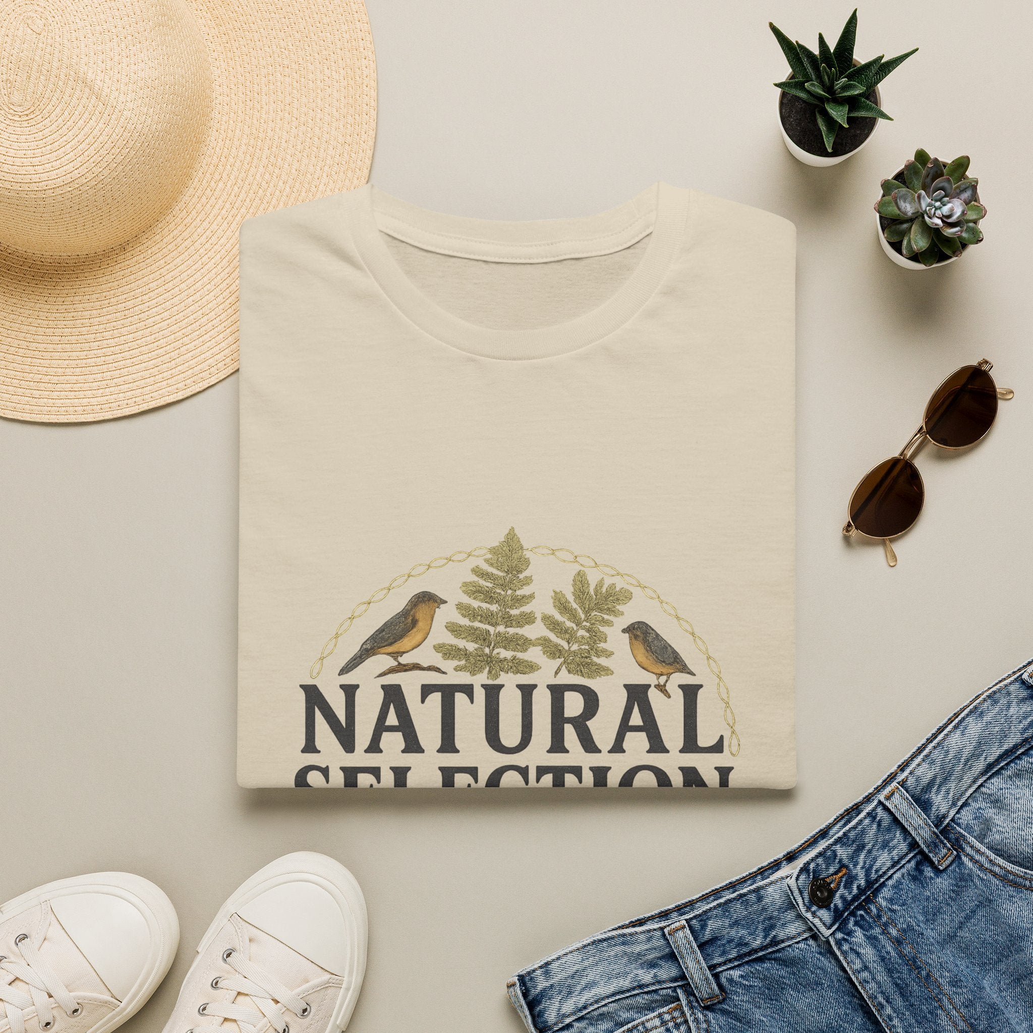 Natural Selection T-Shirt — Botanical Birds Graphic Tee