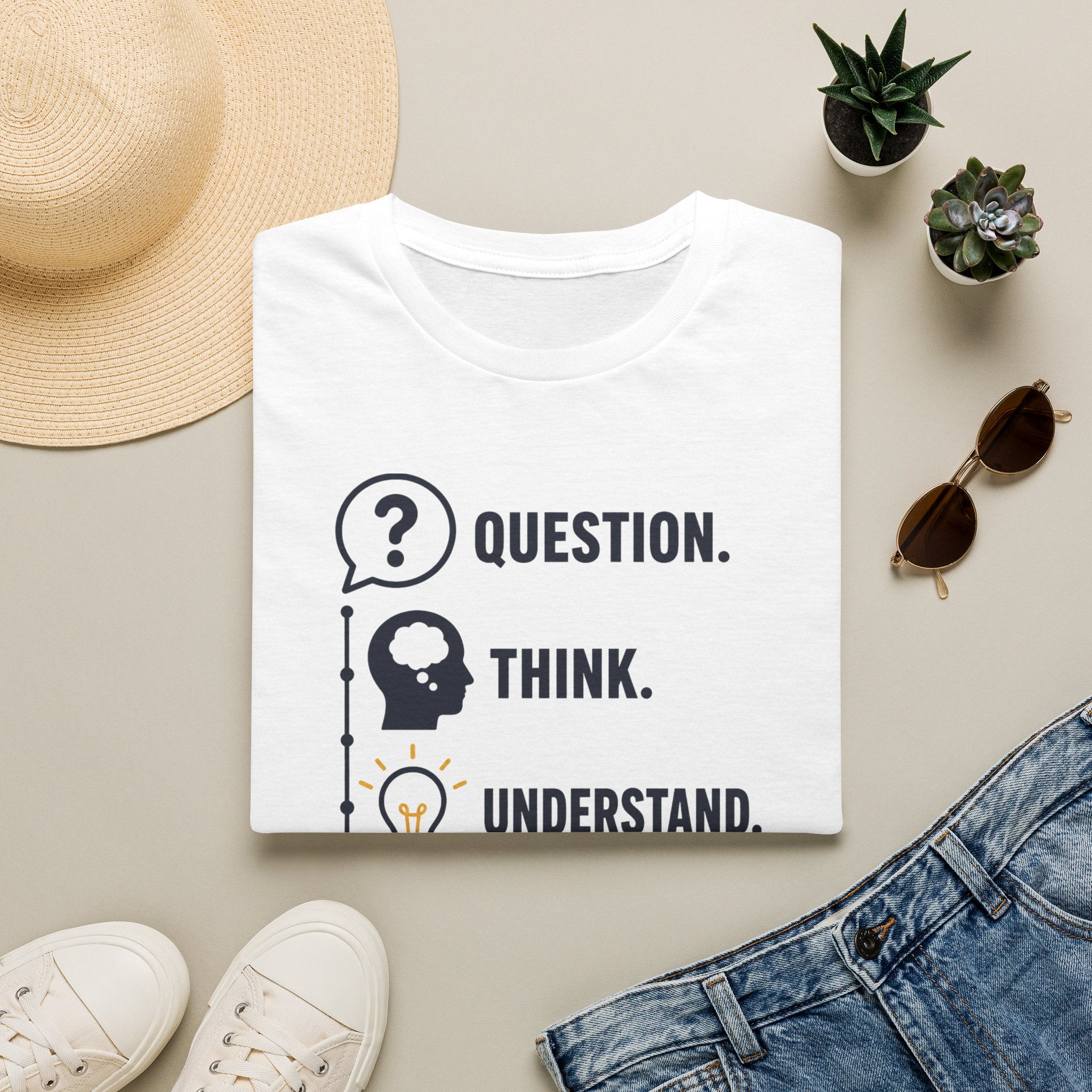 Question. Think. Understand. Get the Facts First T-Shirt