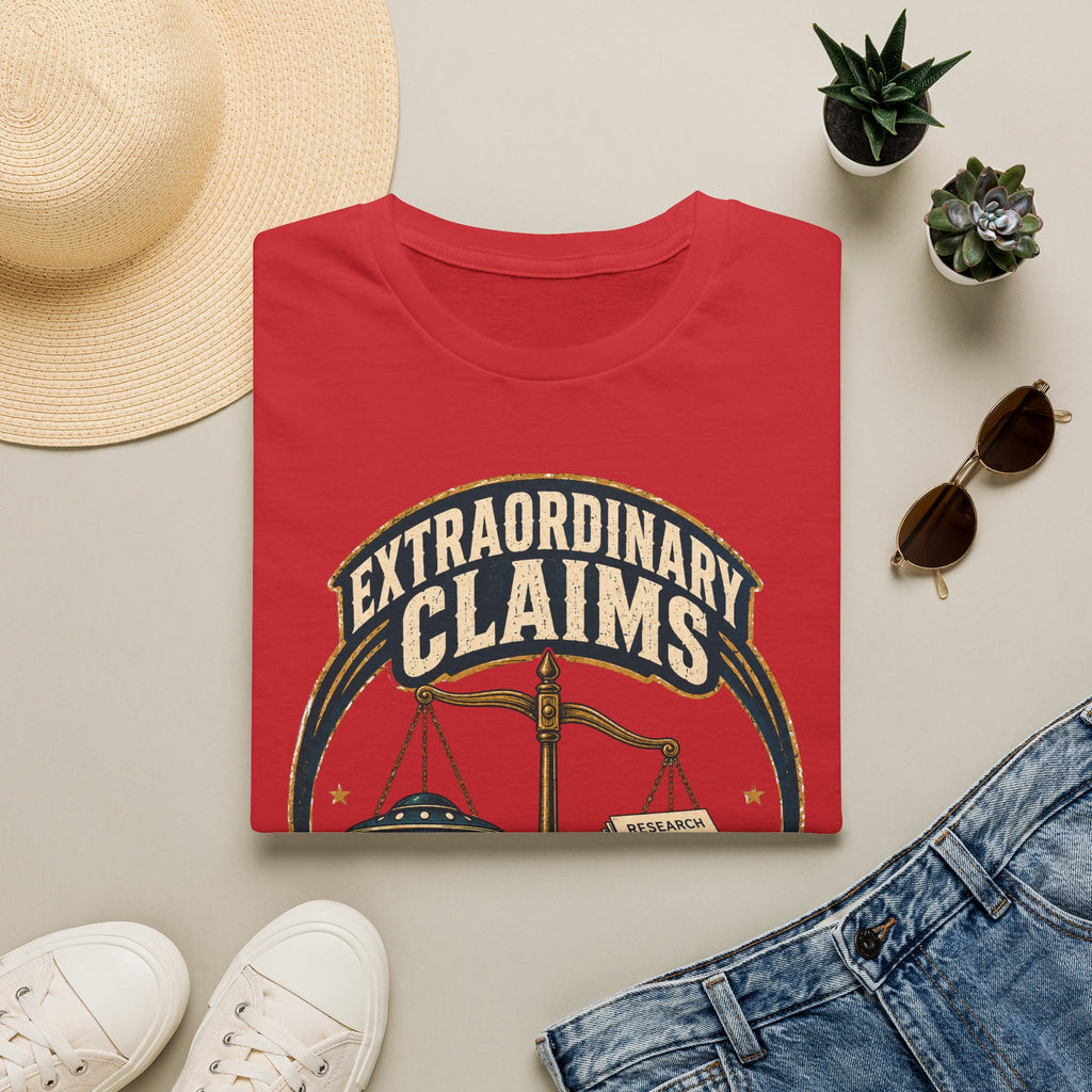 T-Shirt — "Extraordinary Claims Require Evidence" Vintage Science Skeptic Tee