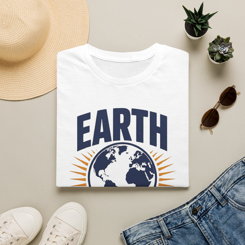 Earth T-Shirt — "Born Here, Right to Live Here" Graphic Tee