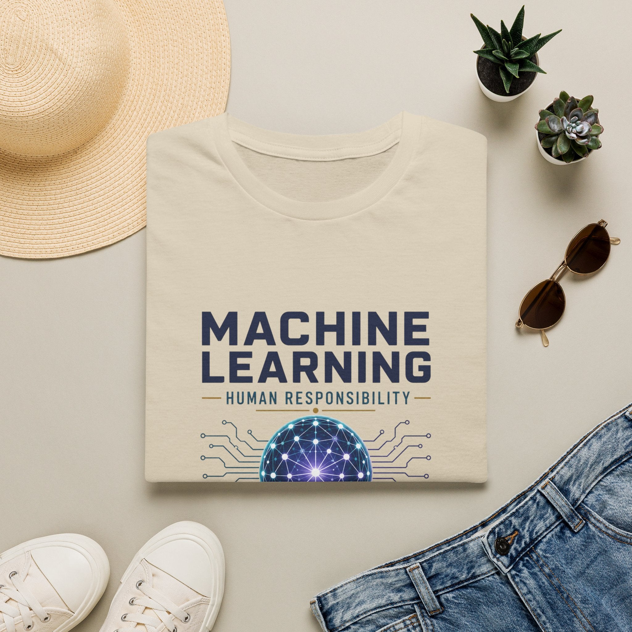 Machine Learning T-Shirt — "Human Responsibility" Tech Graphic Tee