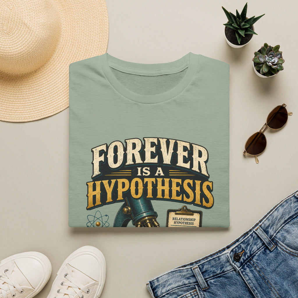 Forever Is a Hypothesis T-Shirt — Science Humor 'Test Before Signing' Tee