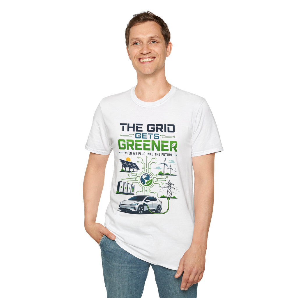 "The Grid Gets Greener" Eco Renewable Energy Tee