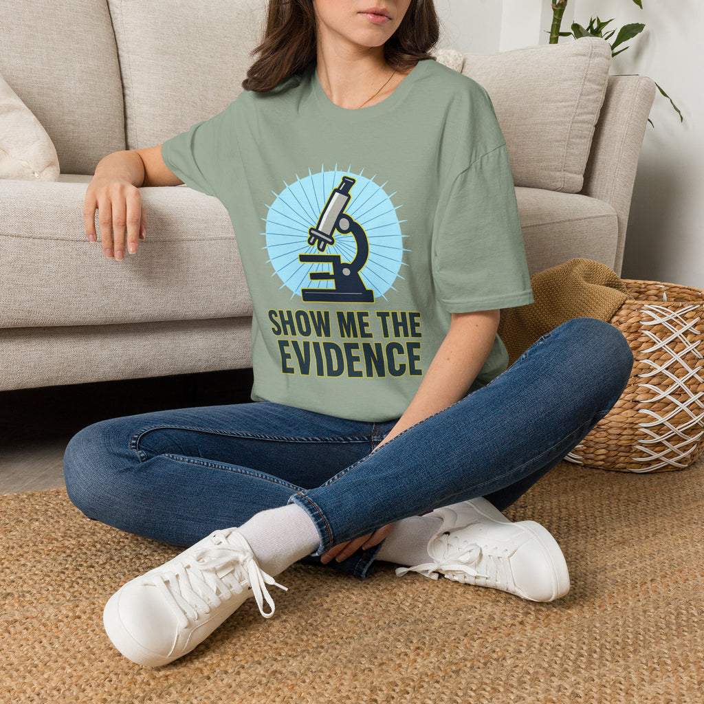 Microscope T-Shirt — "Show Me The Evidence" Science Tee for Scientists & STEM Fans