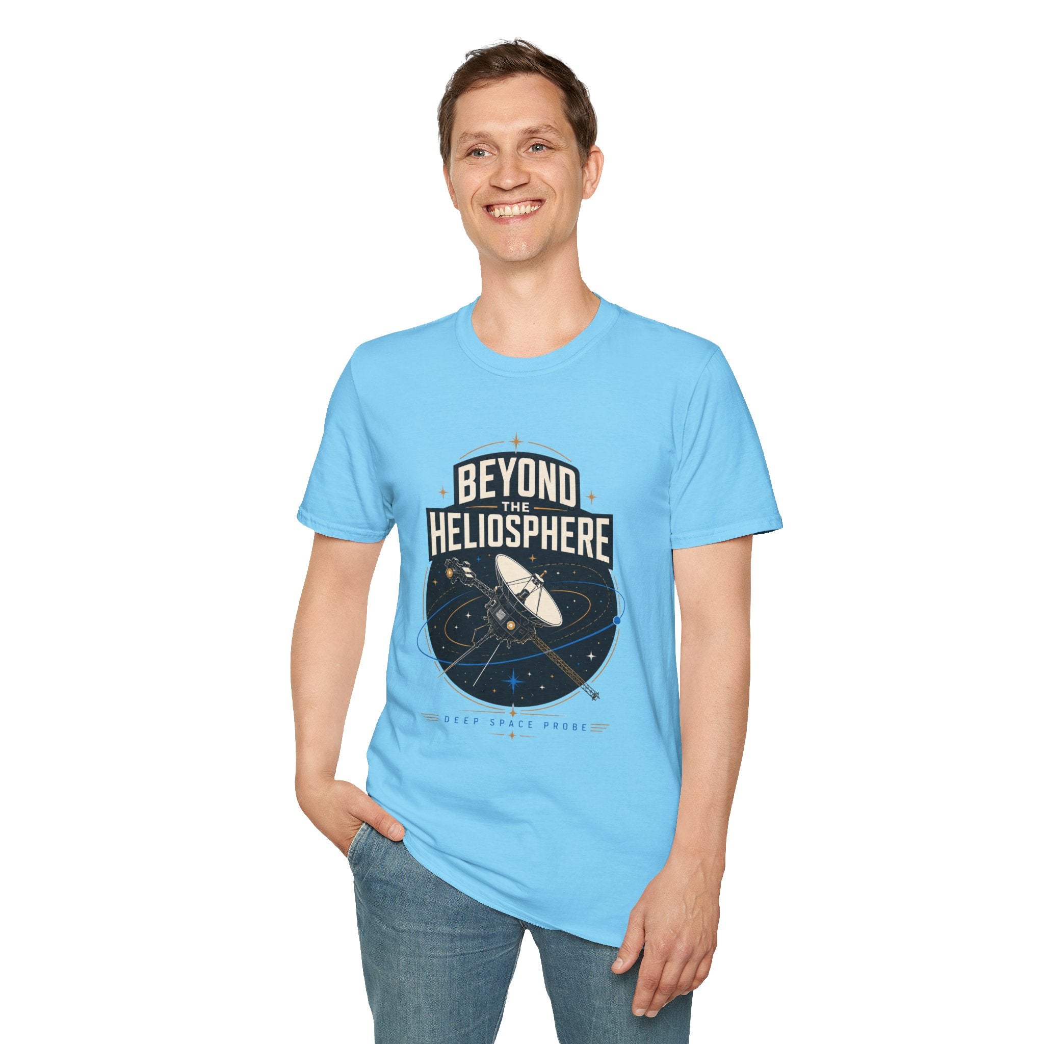 Beyond the Heliosphere T-Shirt — Space Exploration Graphic Tee