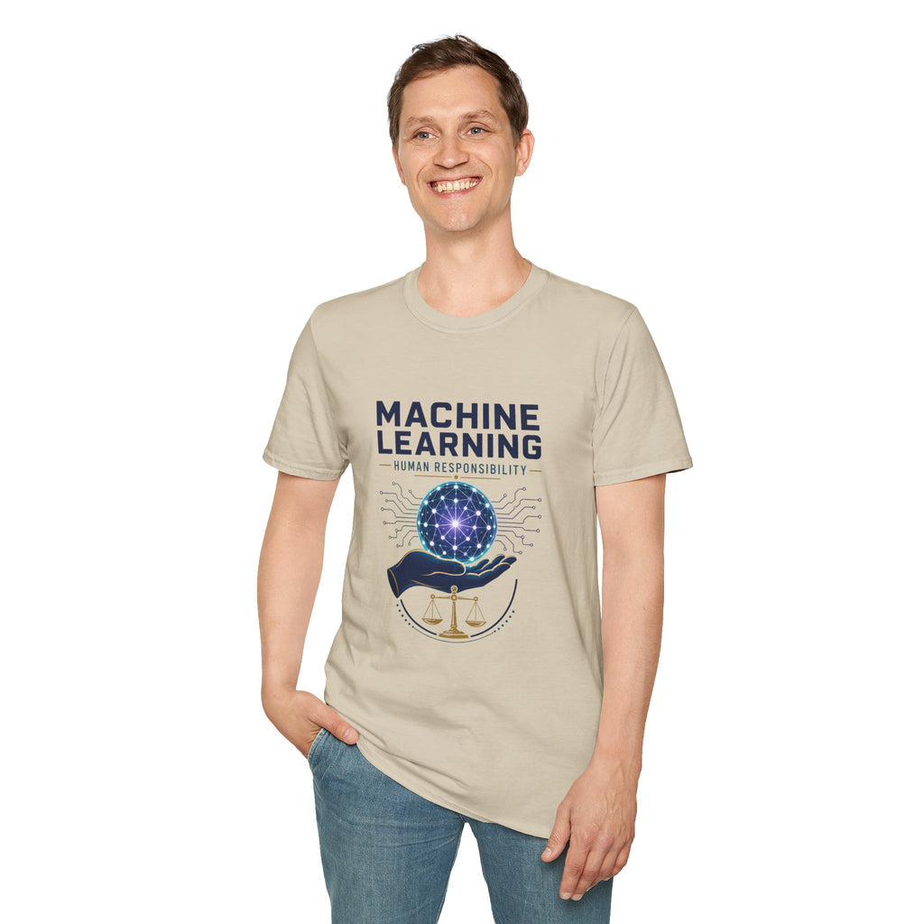Machine Learning T-Shirt — "Human Responsibility" Tech Graphic Tee