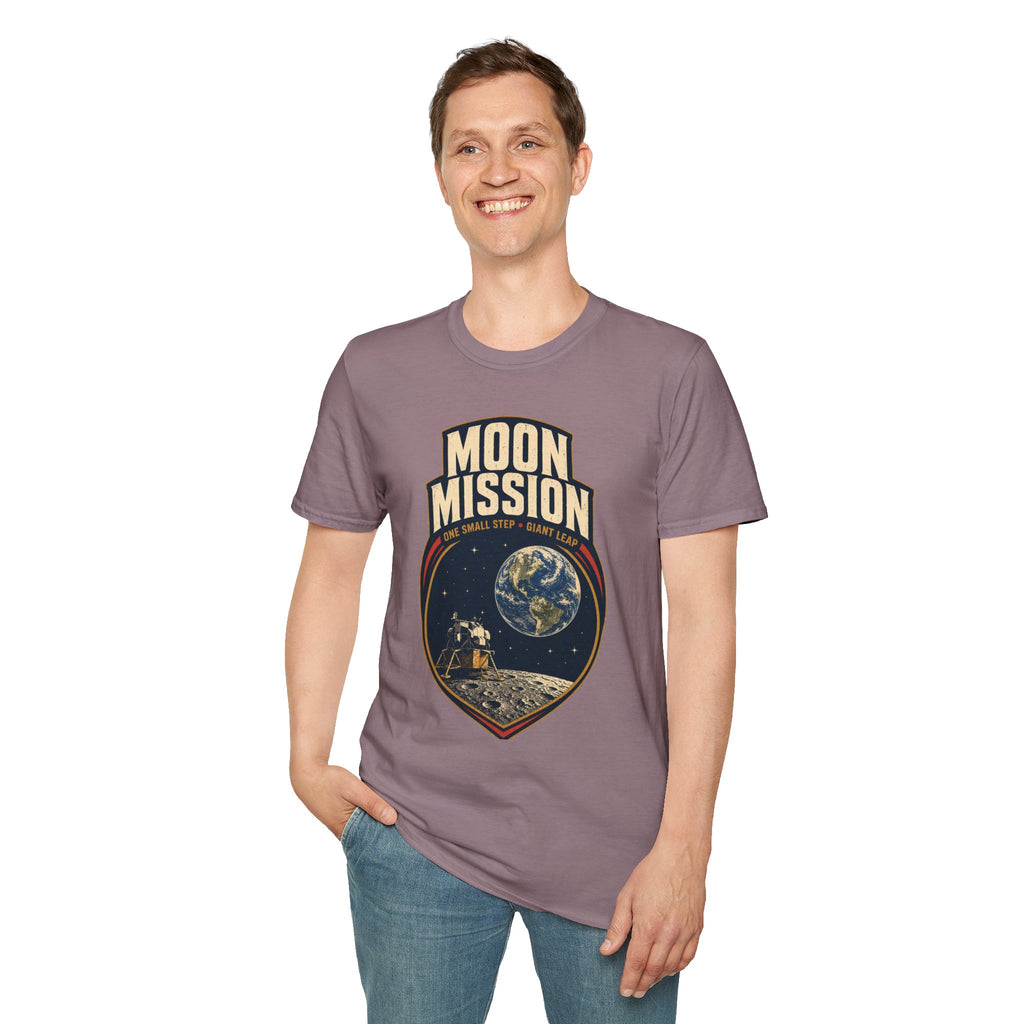 Moon Mission T‑Shirt — Retro Space Exploration Tee (“One Small Step, Giant Leap”)