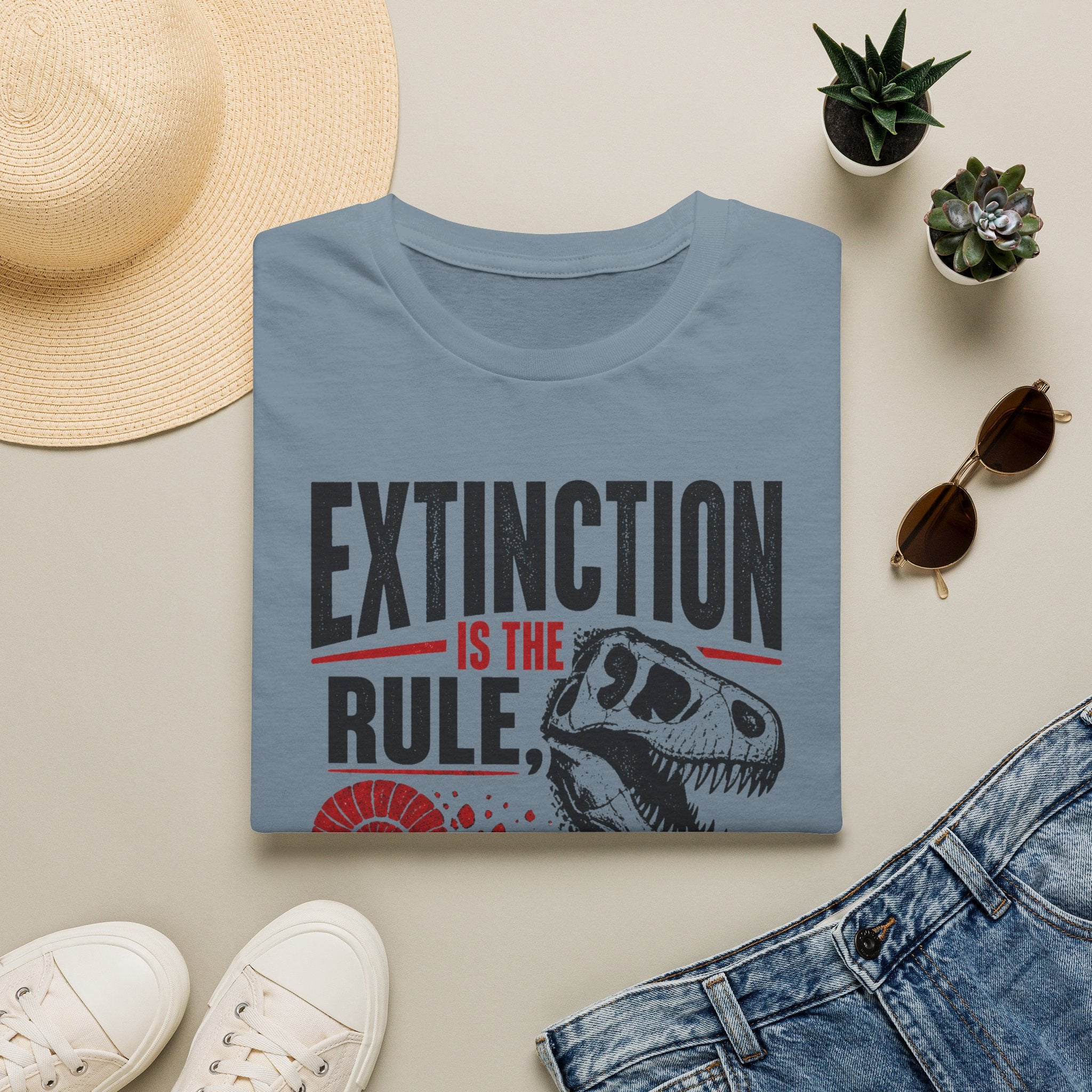 Extinction Is the Rule — Dinosaur Graphic T-Shirt