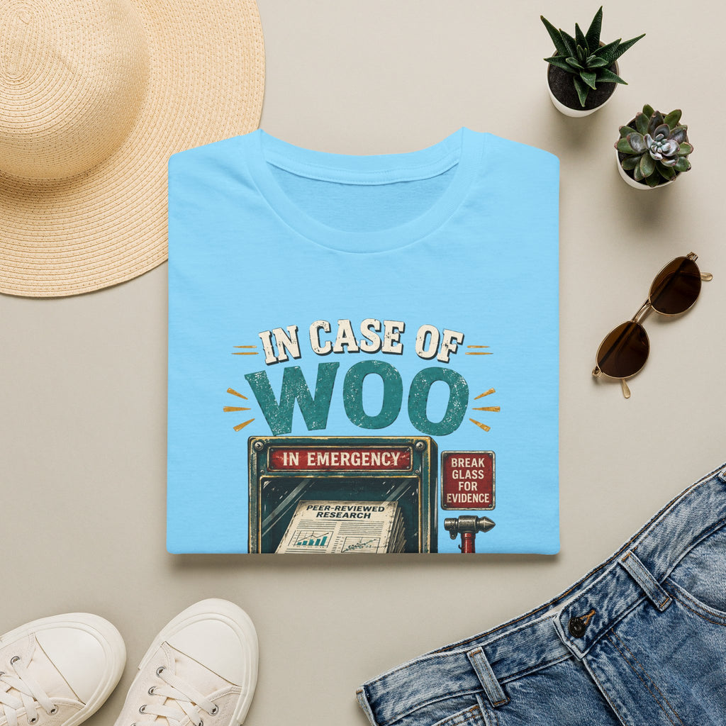 "In Case of Woo Break Out Evidence" Vintage Emergency Graphic Tee