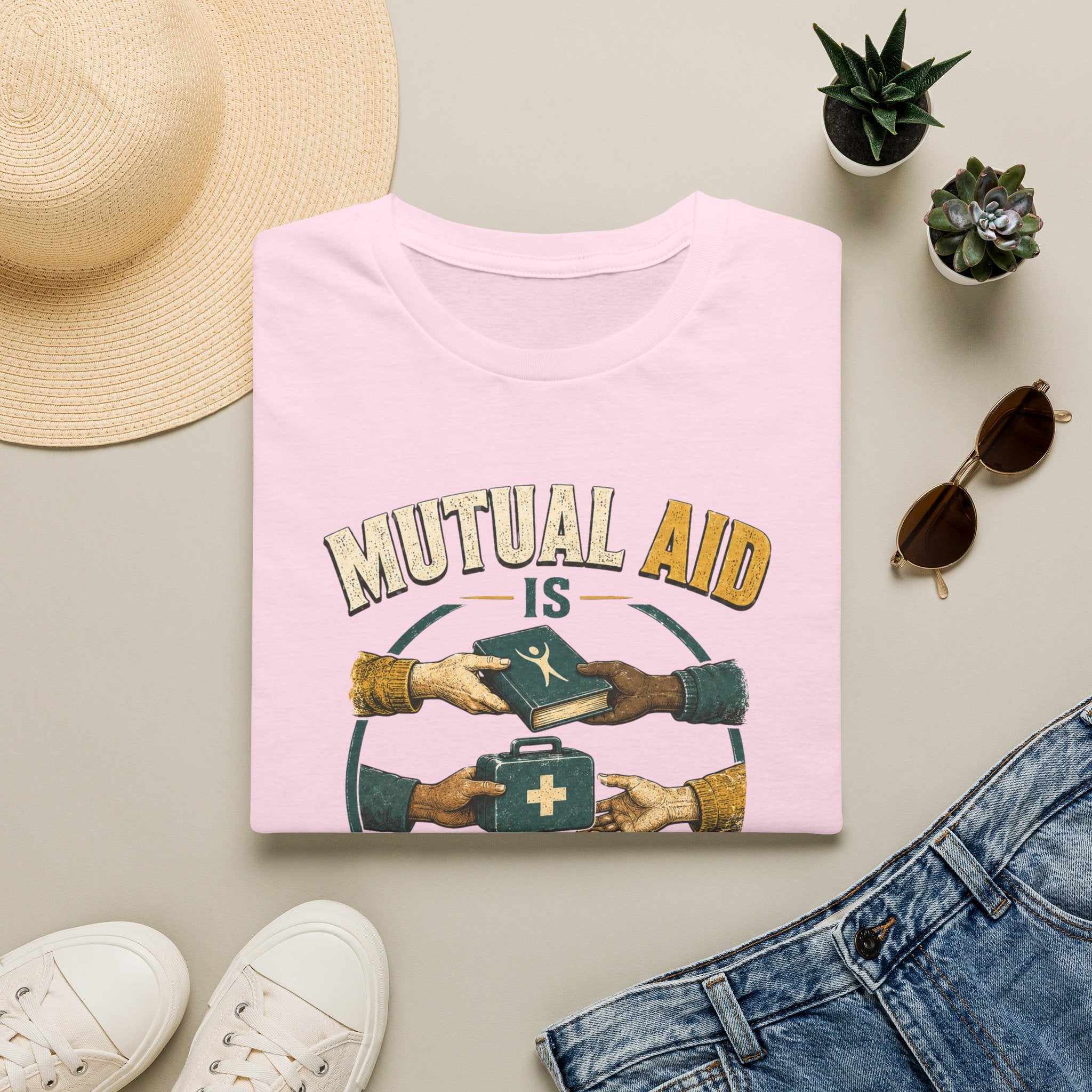 Mutual Aid Is Applied Humanism T-Shirt — Community Support Volunteer Shirt