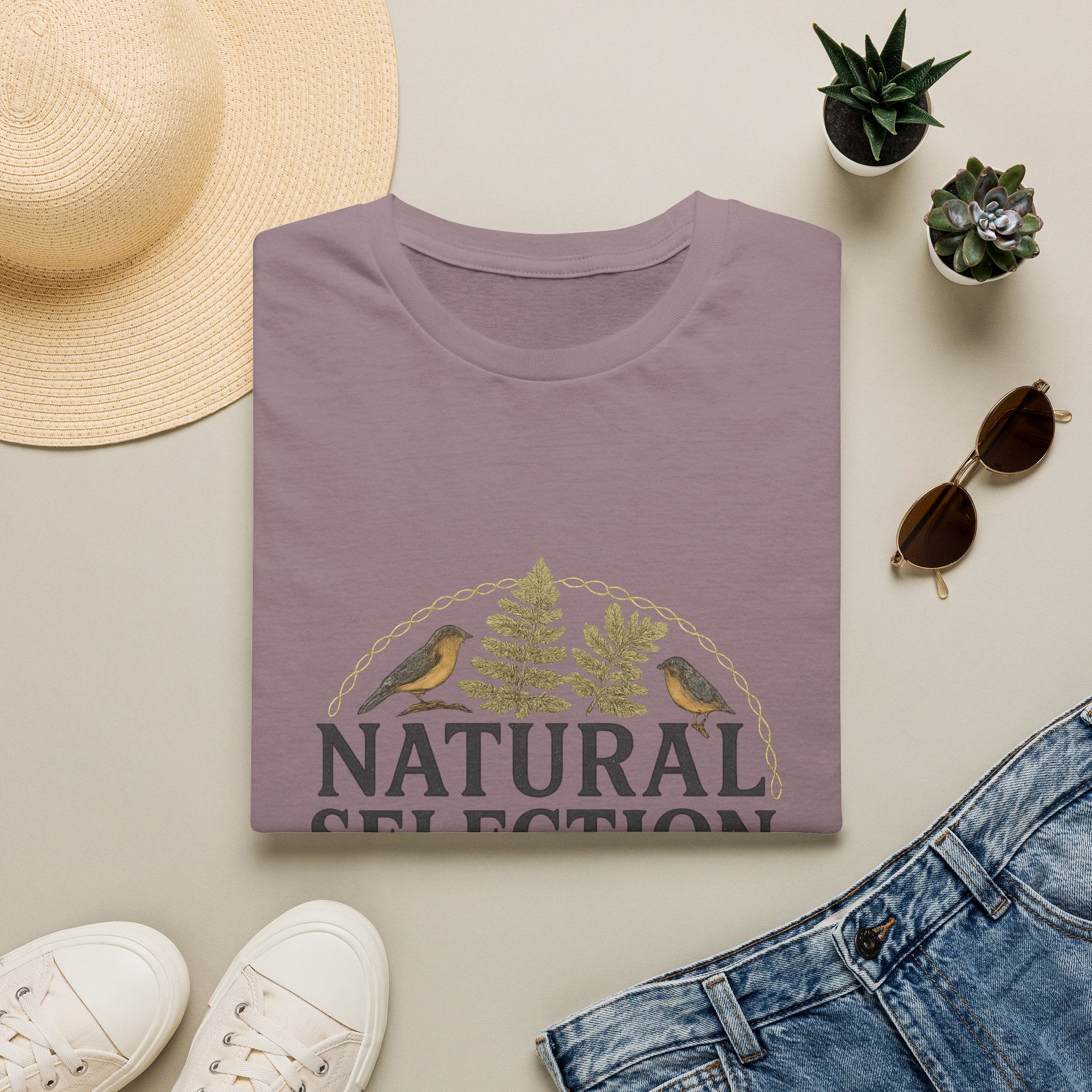 Natural Selection T-Shirt — Botanical Birds Graphic Tee