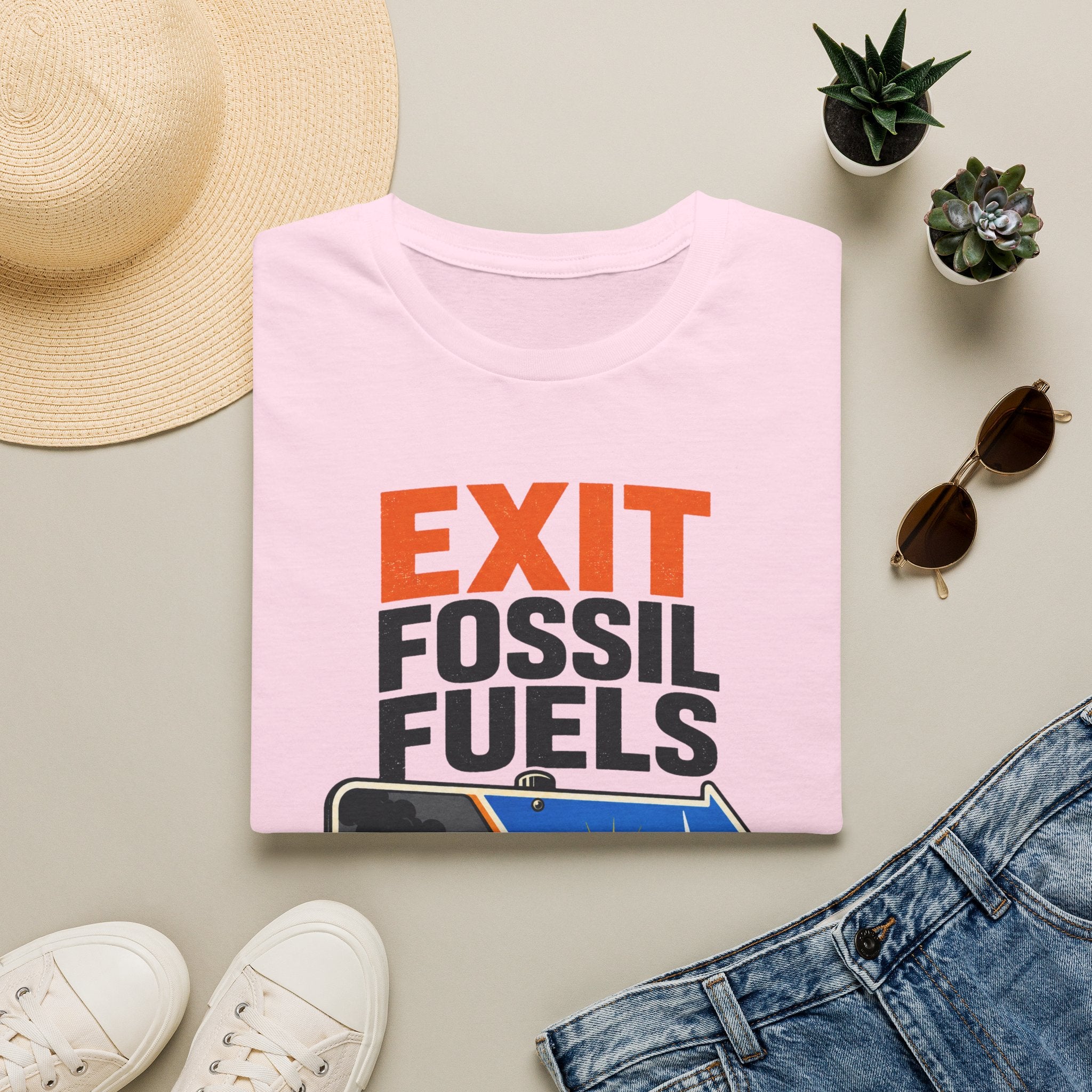 "Exit Fossil Fuels, Enter Clean Power" Environmental Tee