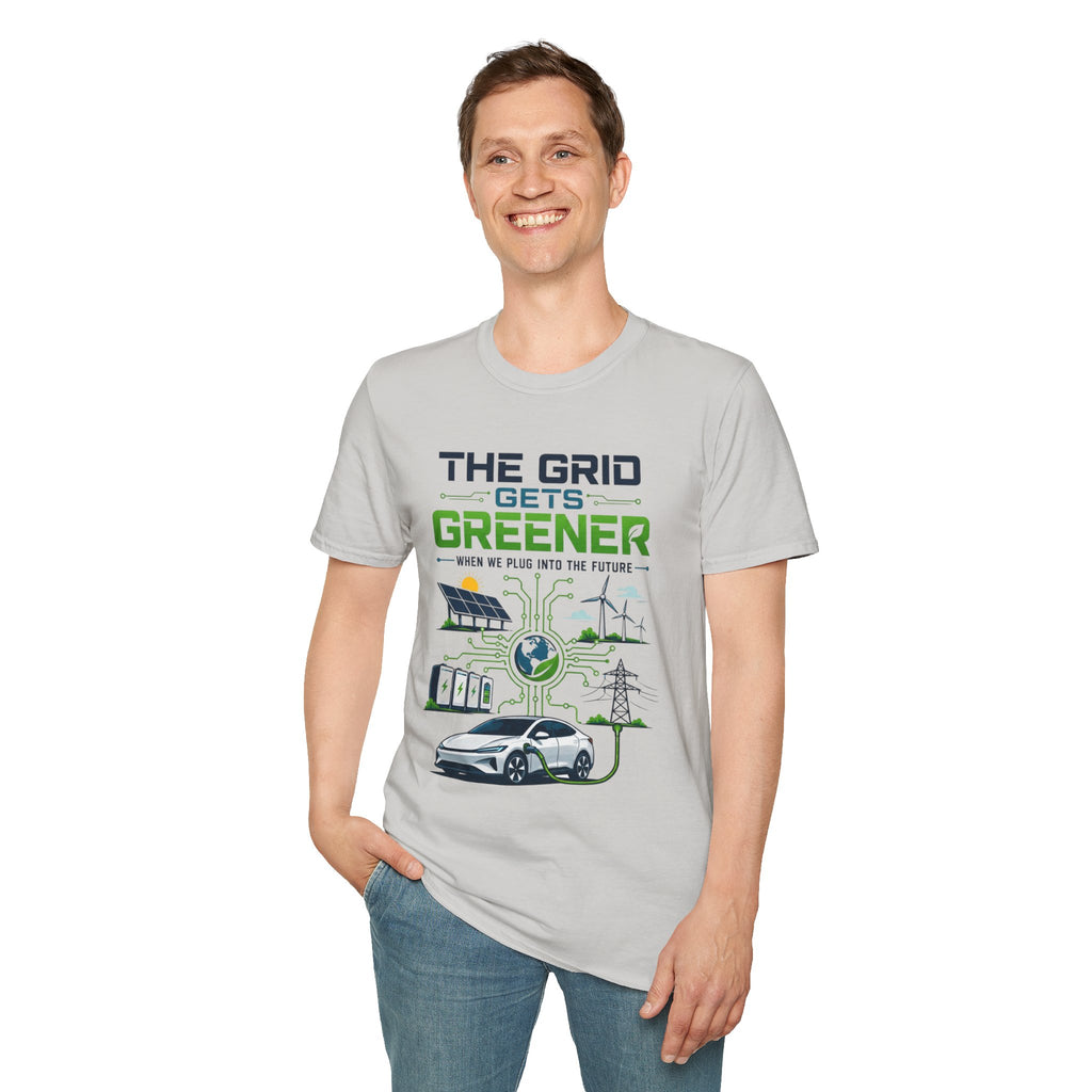 "The Grid Gets Greener" Eco Renewable Energy Tee