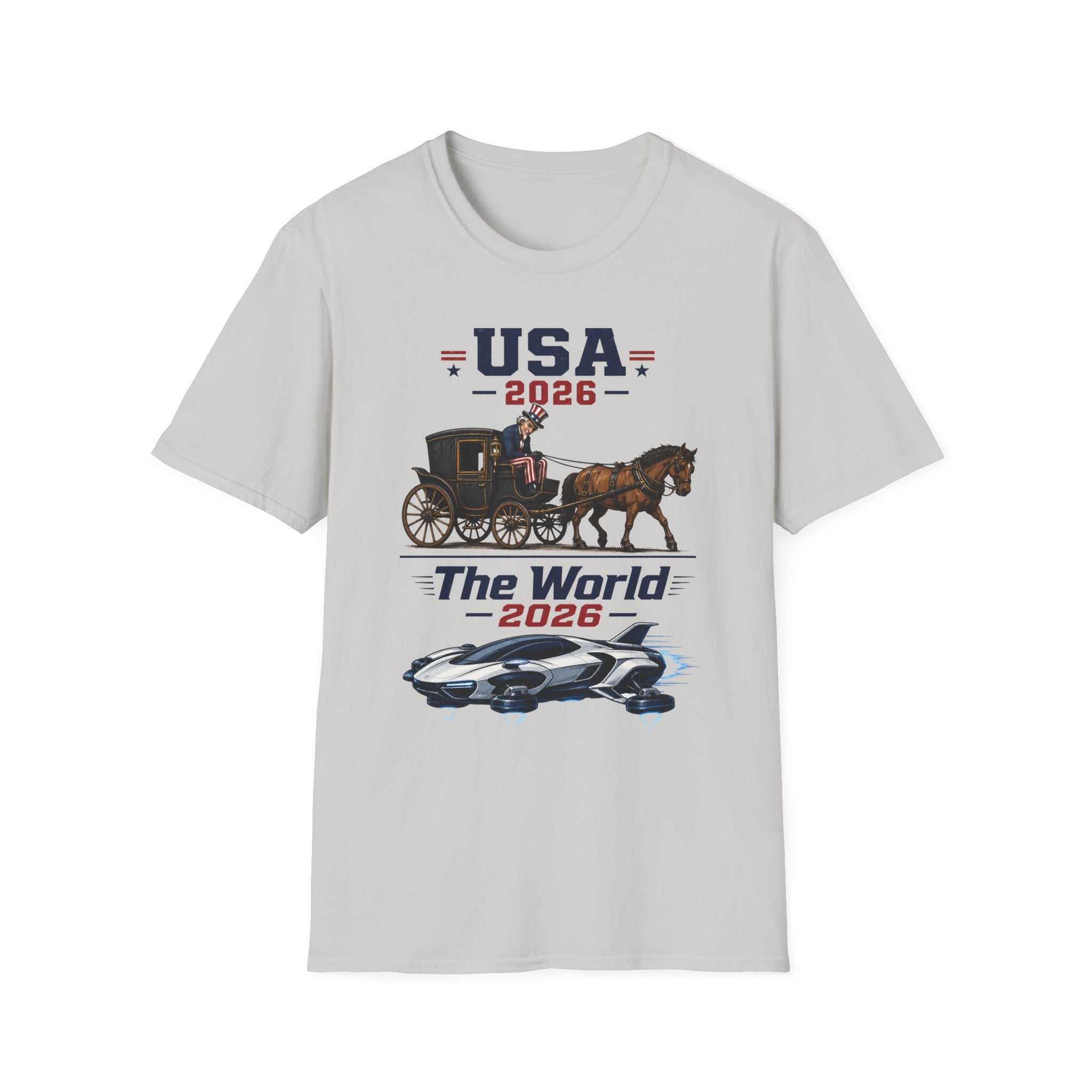 USA 2026 Campaign T‑Shirt — Patriotic Coach & Horse Graphic Tee