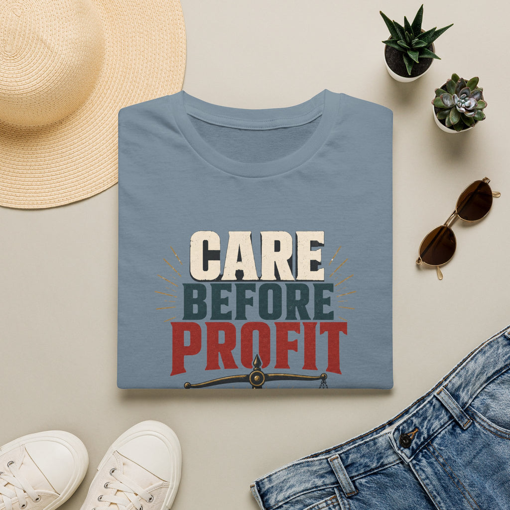 Care Before Profit T-Shirt – Healthcare Is A Human Right Tee
