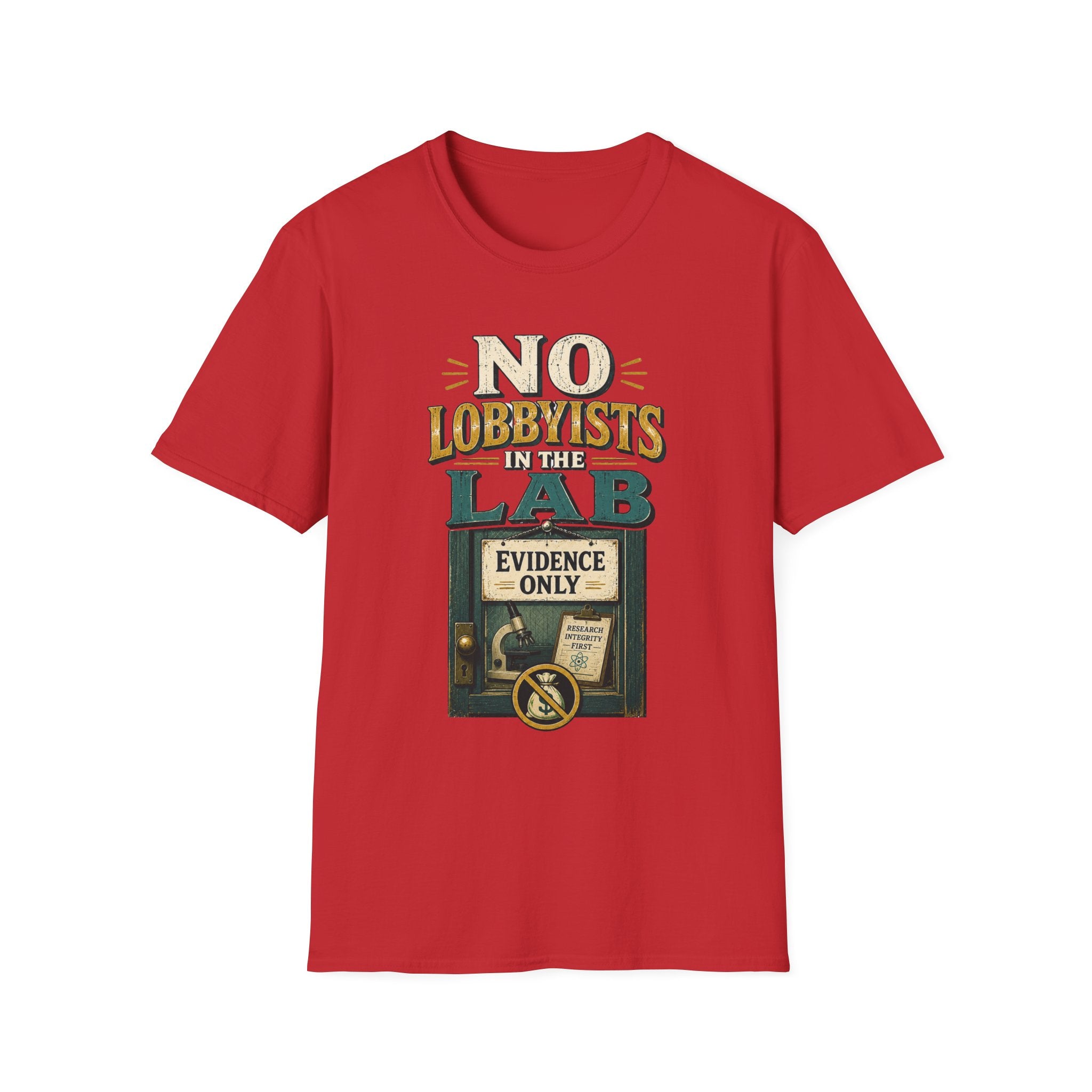 No Lobbyists in the Lab T-Shirt — Science Lab Protest Graphic Tee