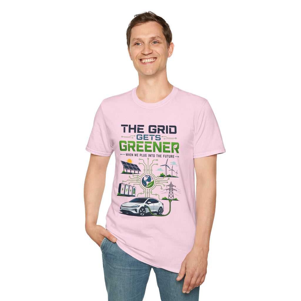 "The Grid Gets Greener" Eco Renewable Energy Tee