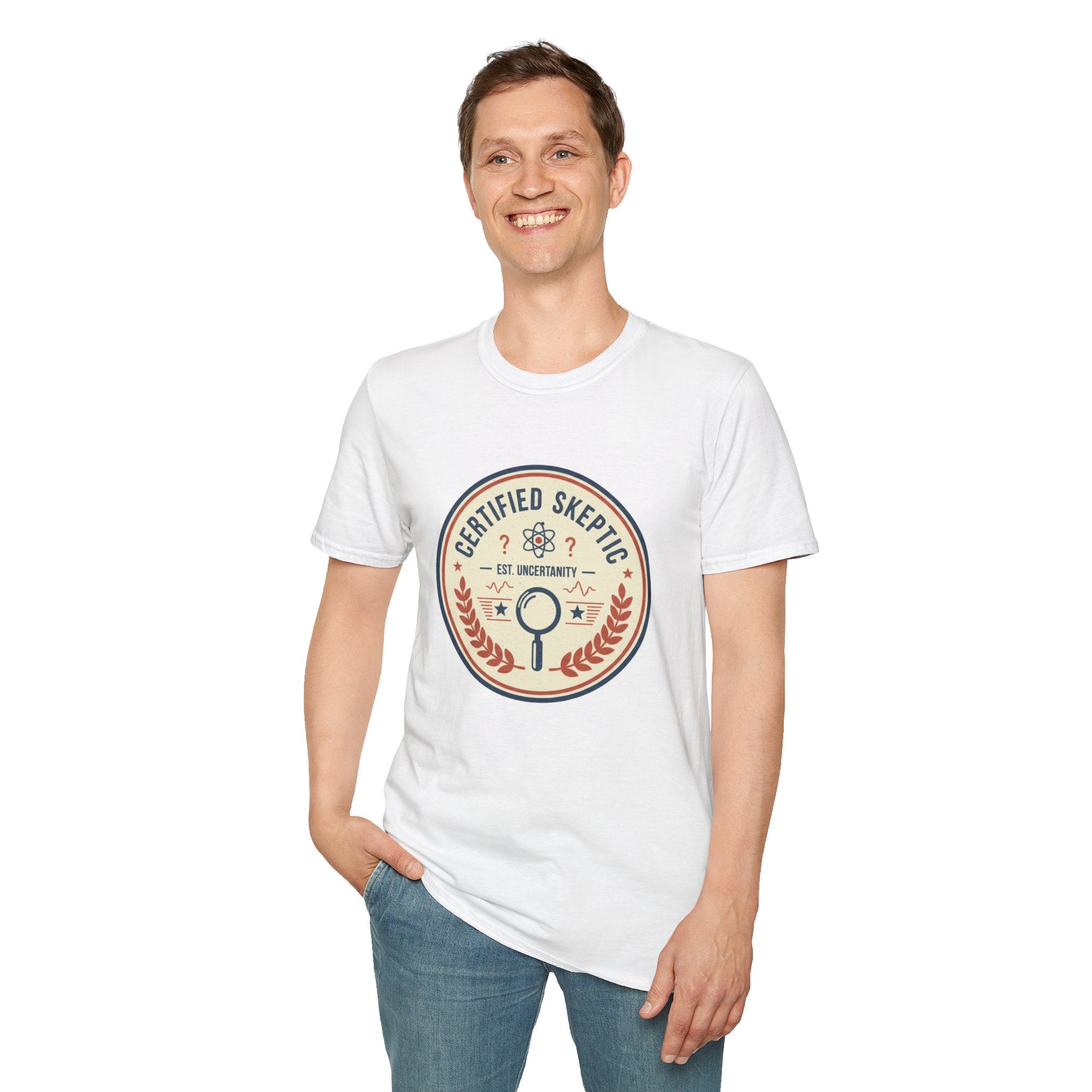 Certified Skeptic T-Shirt — 'Est. Uncertainty' Retro Science Tee