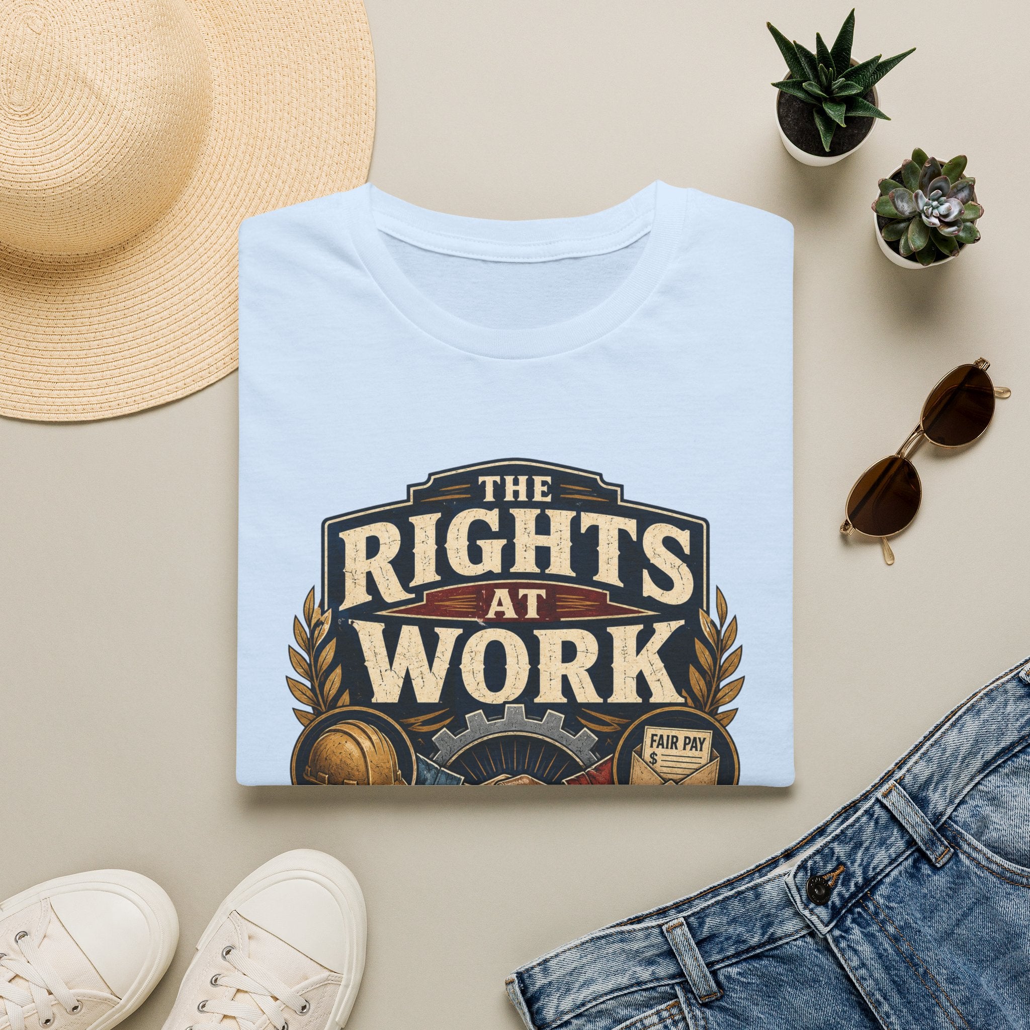 Rights at Work T-Shirt — Union Proud Labor Day Tee