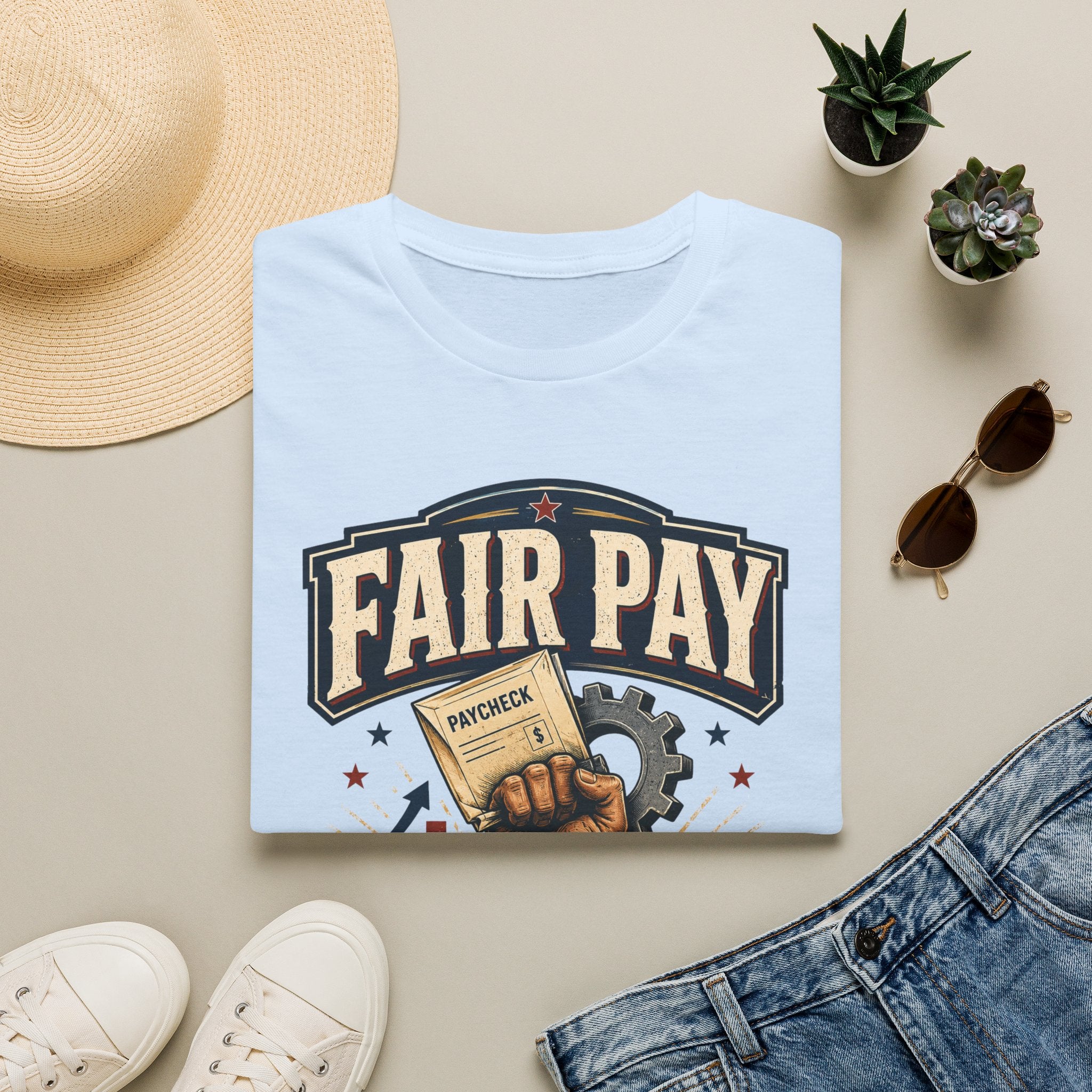 Fair Pay T-Shirt — "Fair Pay Was Never a Gift" Labor Rights Graphic Tee